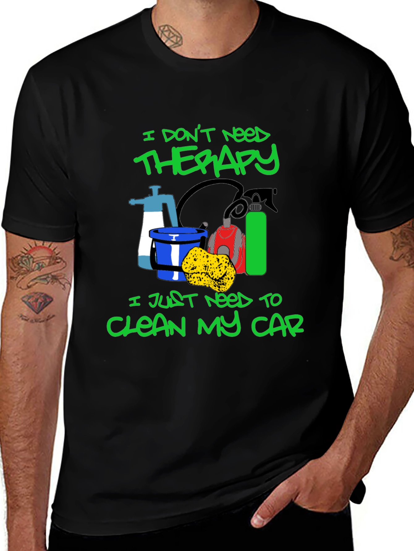 Variant 24 of Car Cleaning Therapy T-Shirt