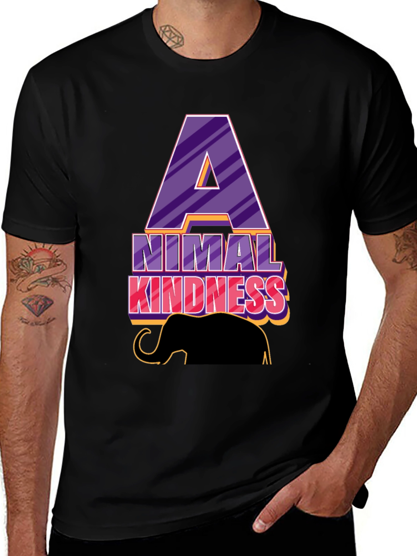 Variant 29 of Animal Kindness Black T-Shirt