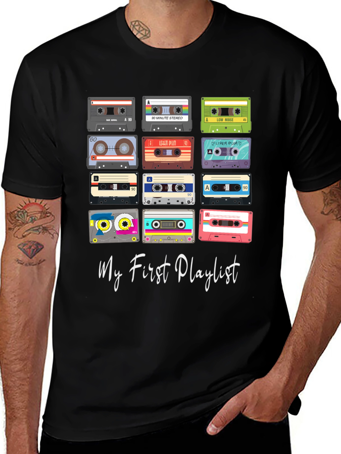 Variant 18 of My First Playlist Cassette Tapes Graphic Tee