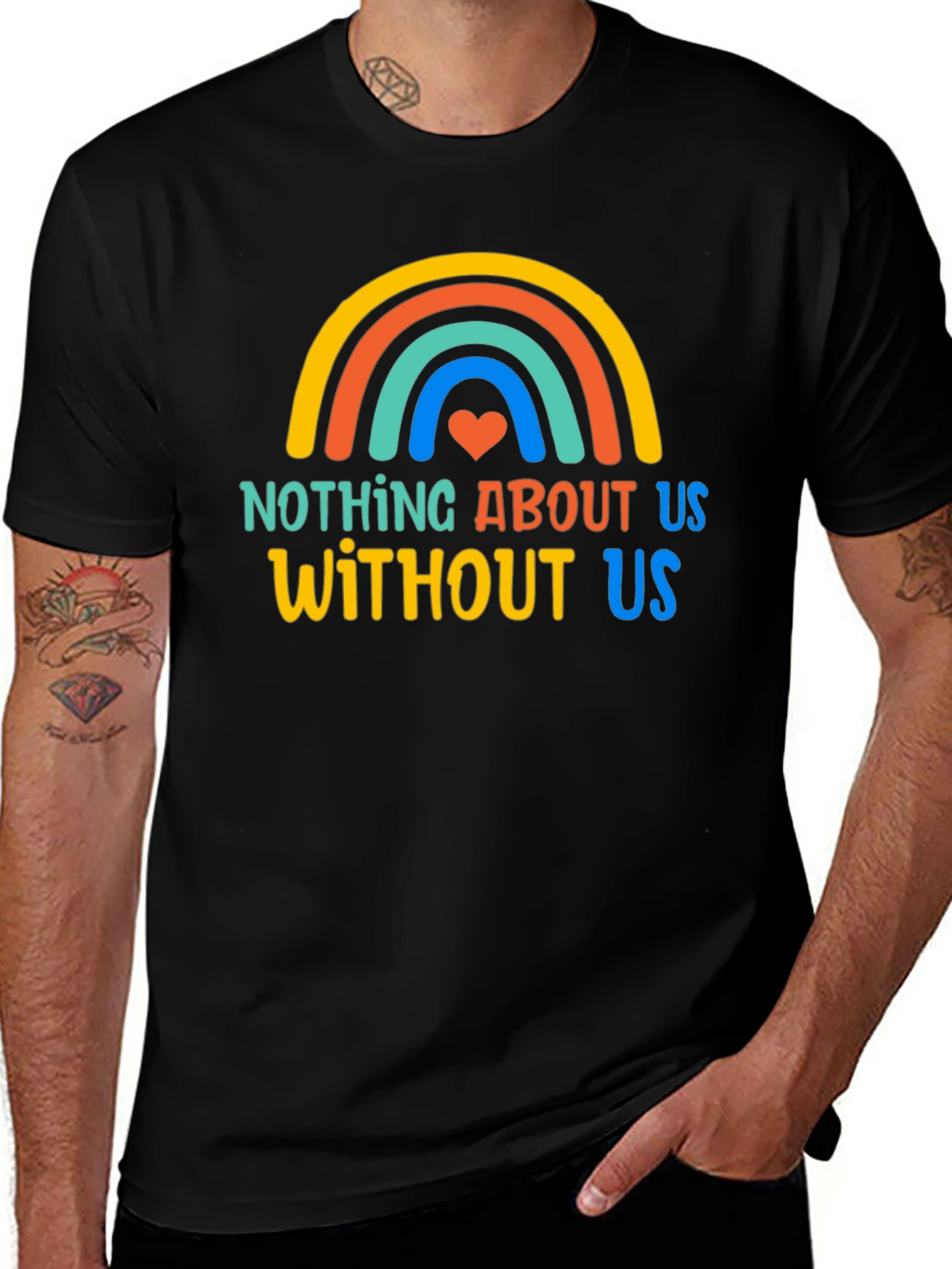 Variant 11 of Nothing About Us Rainbow Tee
