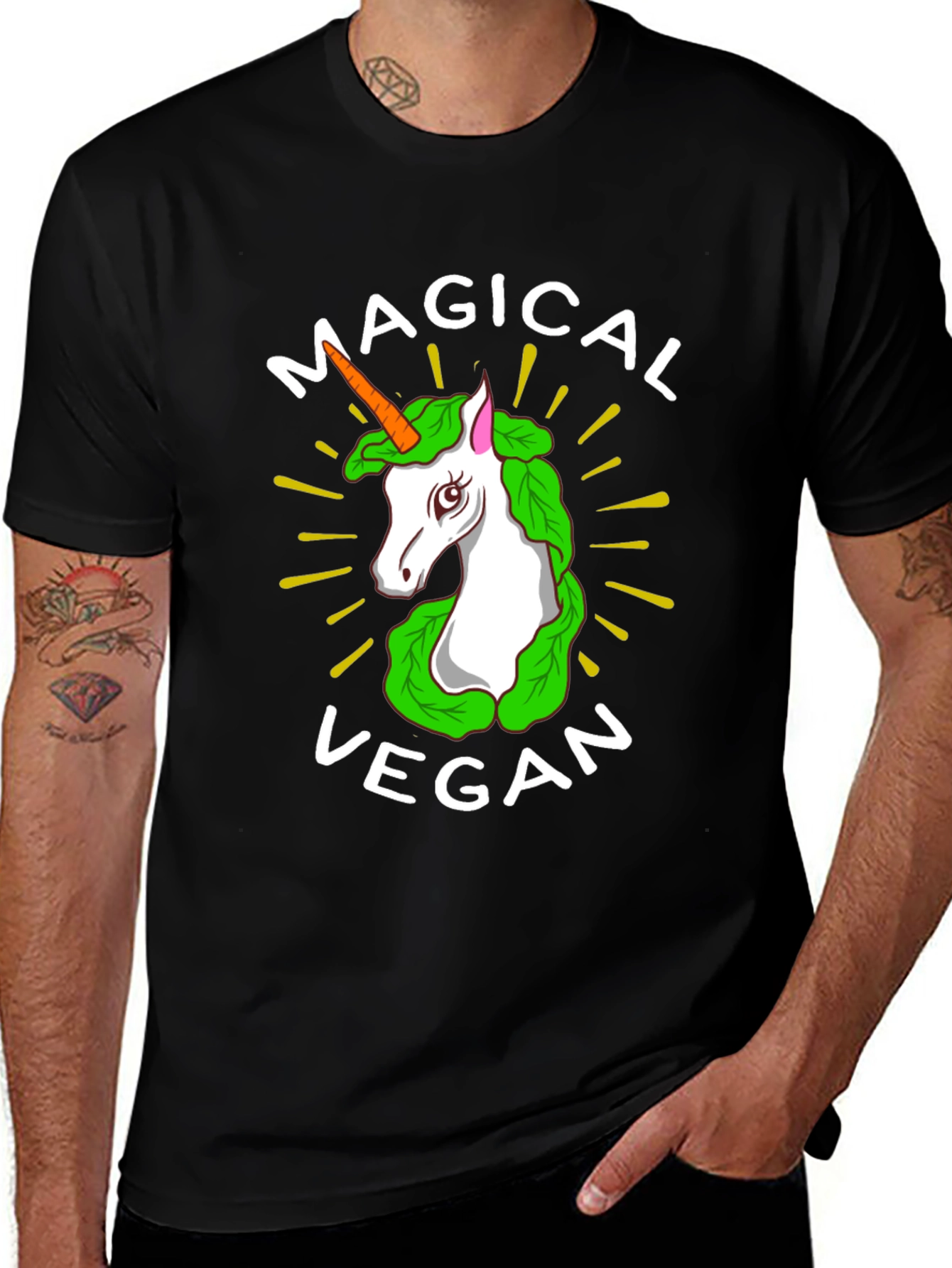 Variant 9 of Magical Vegan Unicorn T-Shirt