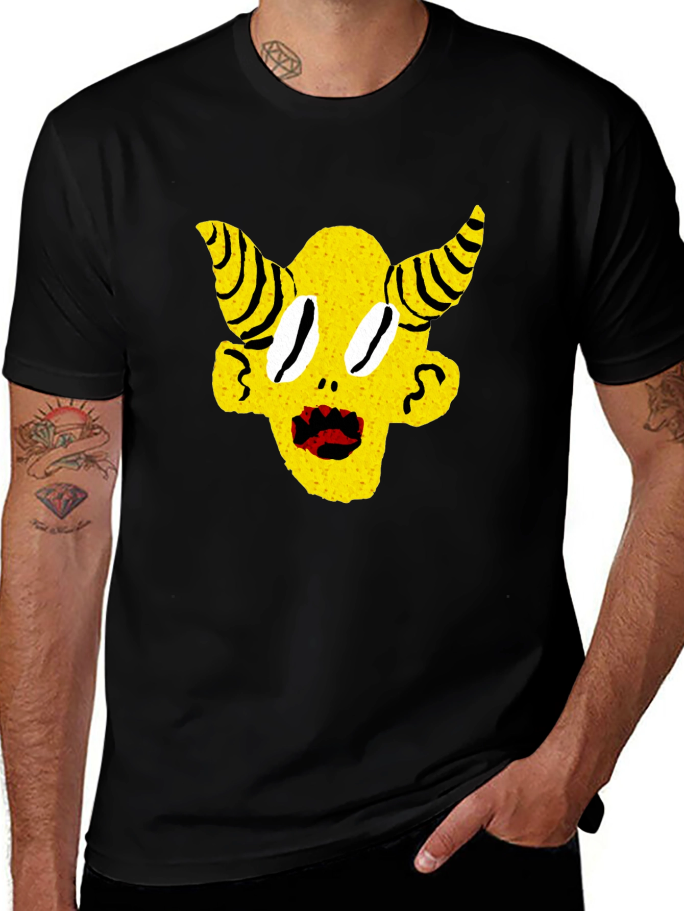 Variant 30 of Yellow Devil Horns Graphic Tee