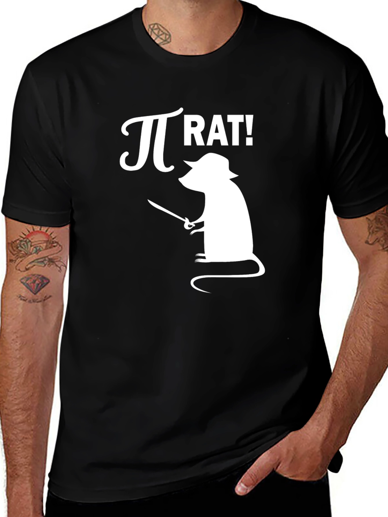 Pi Rat Graphic T-Shirt - Math Humor Tee