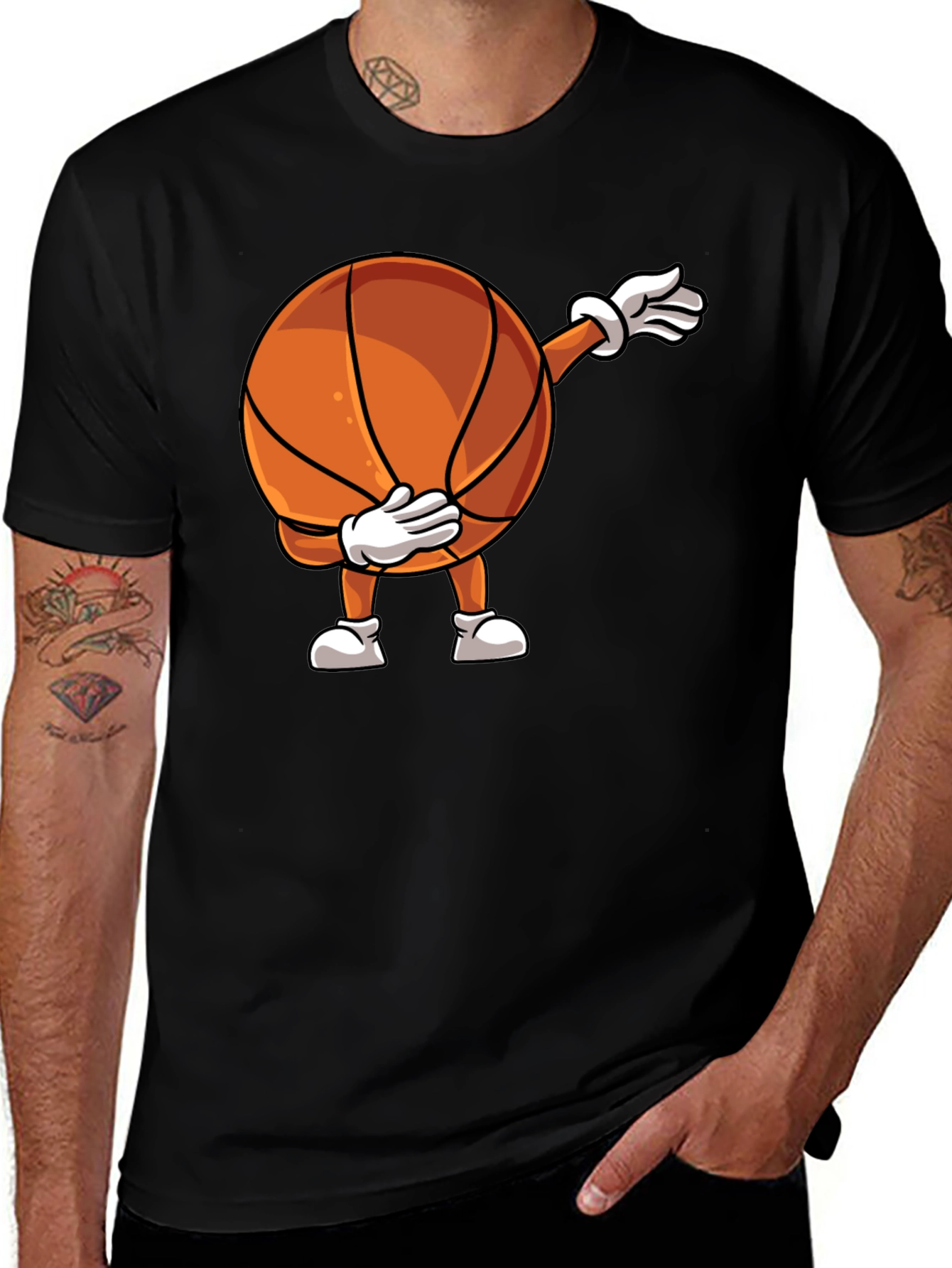 Variant 6 of Dabbing Basketball Graphic T-Shirt