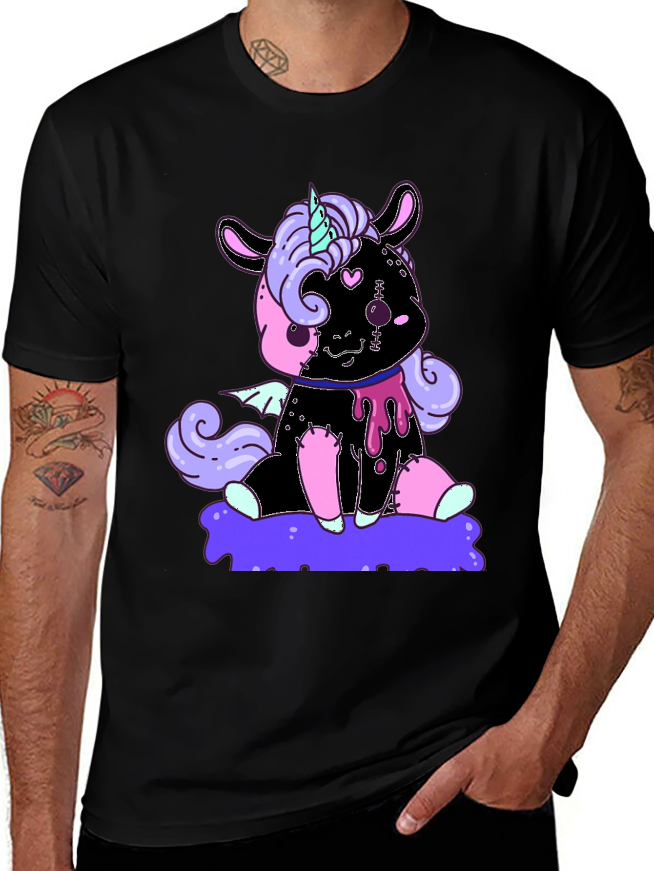 Variant 2 of Creepy Cute Zombie Unicorn Graphic Tee