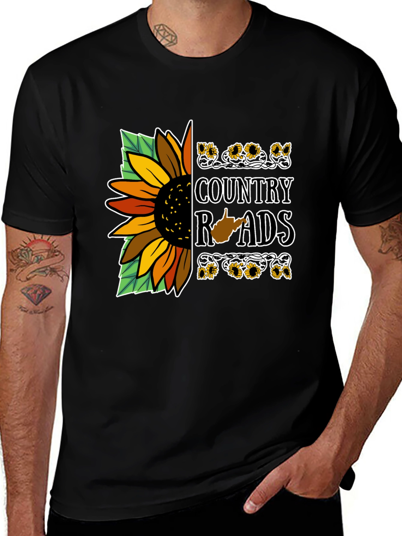 Country Roads Sunflower Graphic Tee
