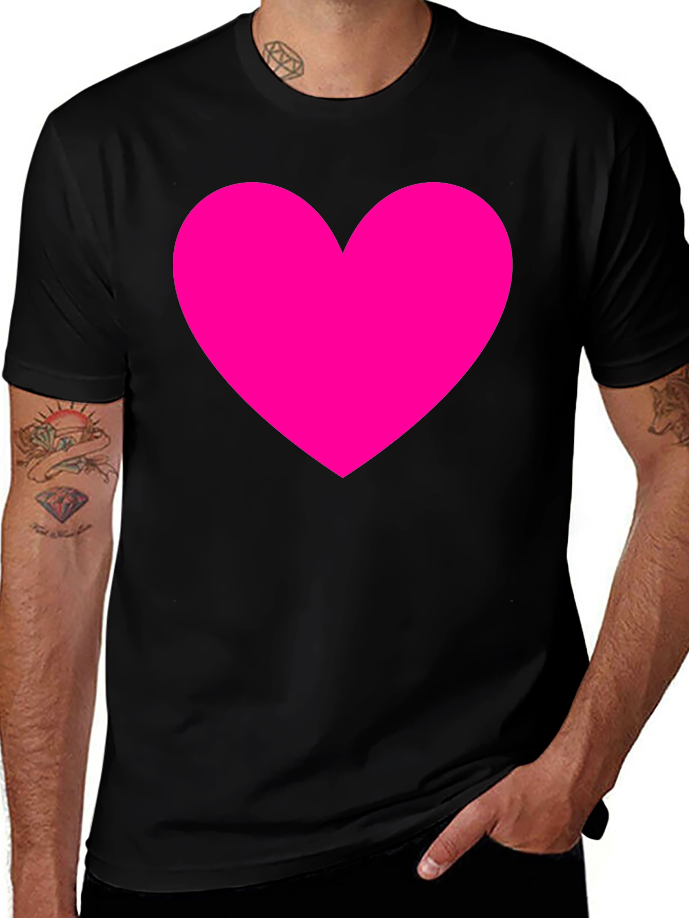 Variant 5 of Heart Graphic Black Tee