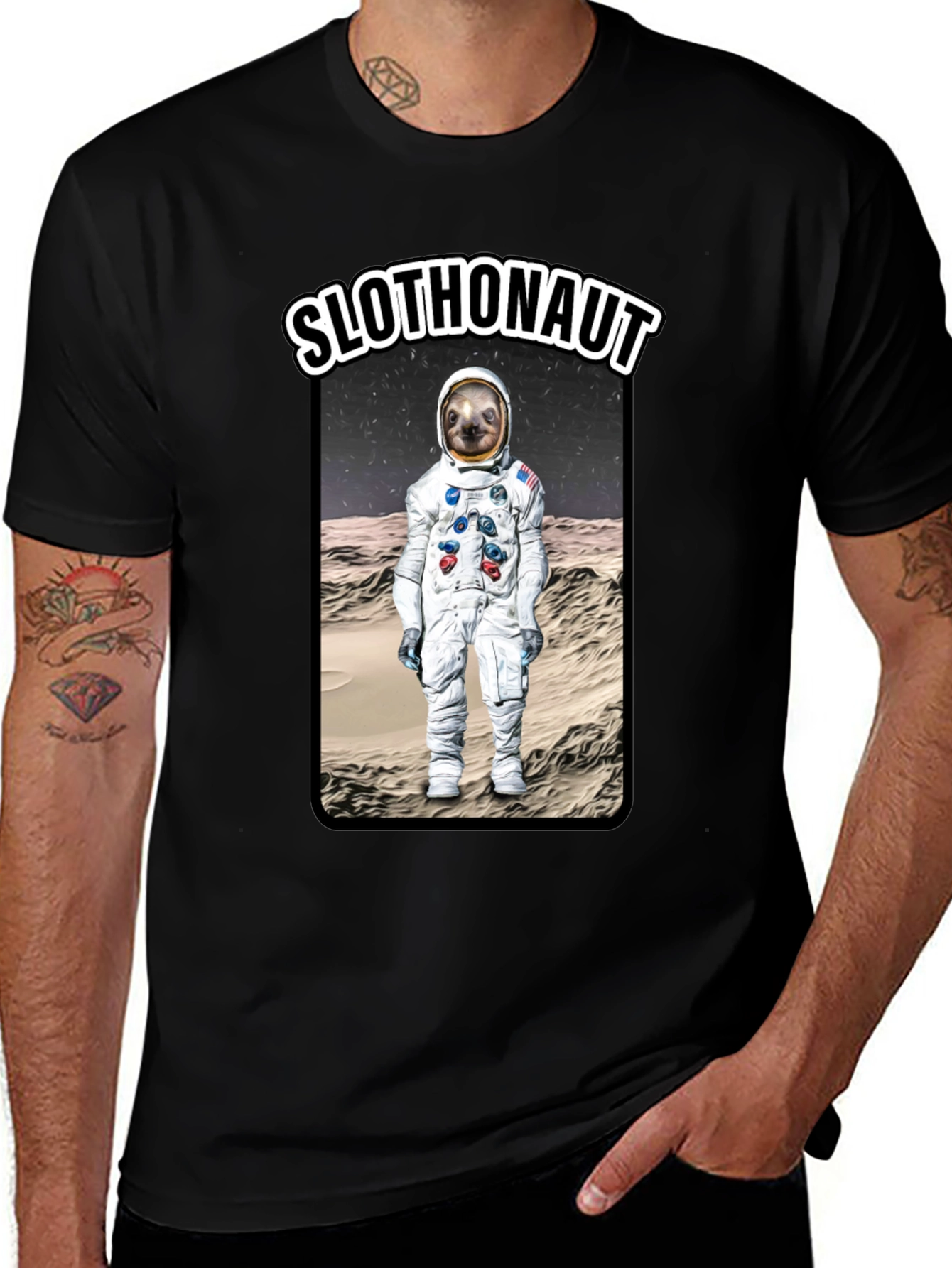 Variant 14 of Slothonaut T-Shirt - Unique Astronaut Sloth Design