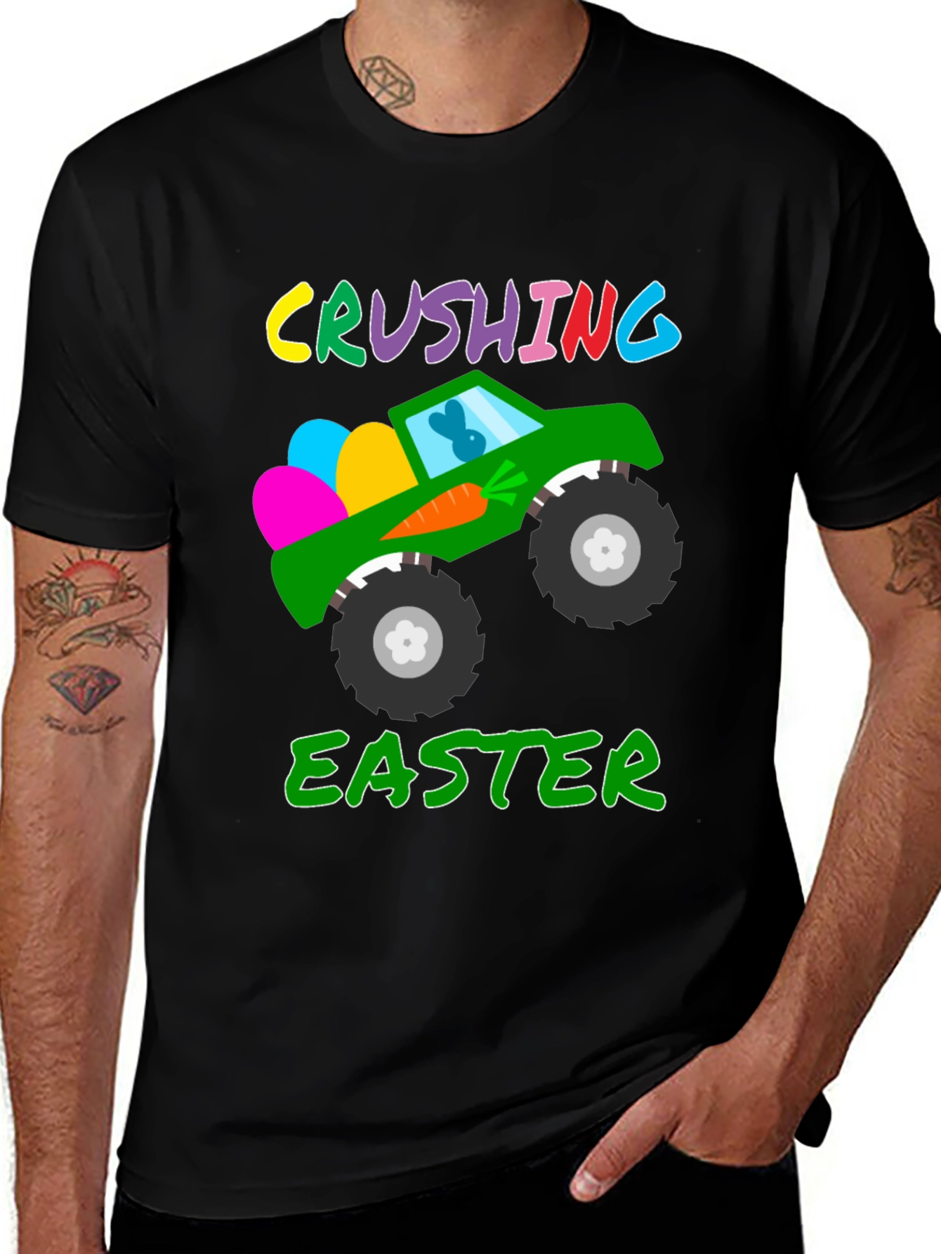 Crushing Easter Monster Truck T-Shirt