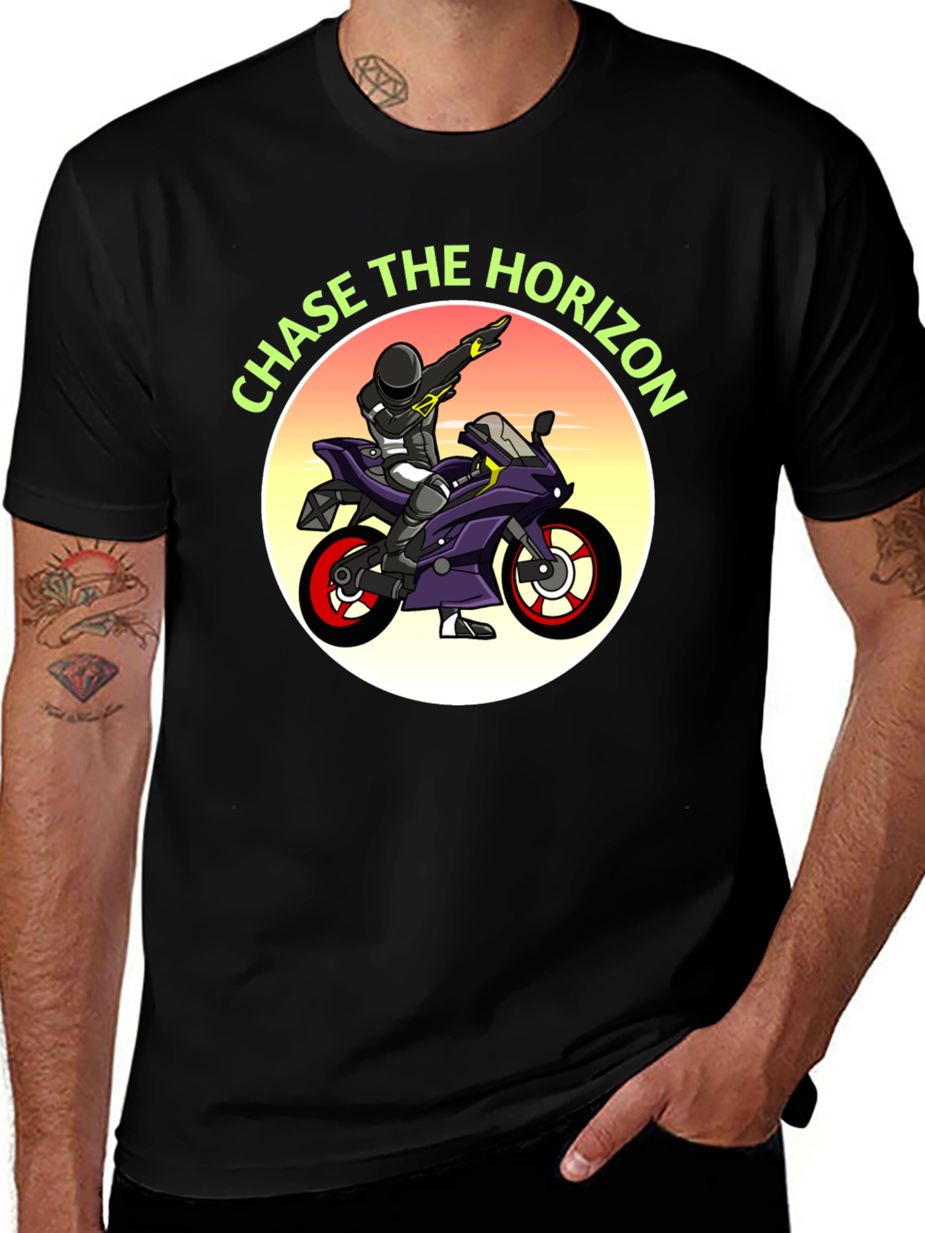 Variant 28 of Chase The Horizon Biker T-Shirt