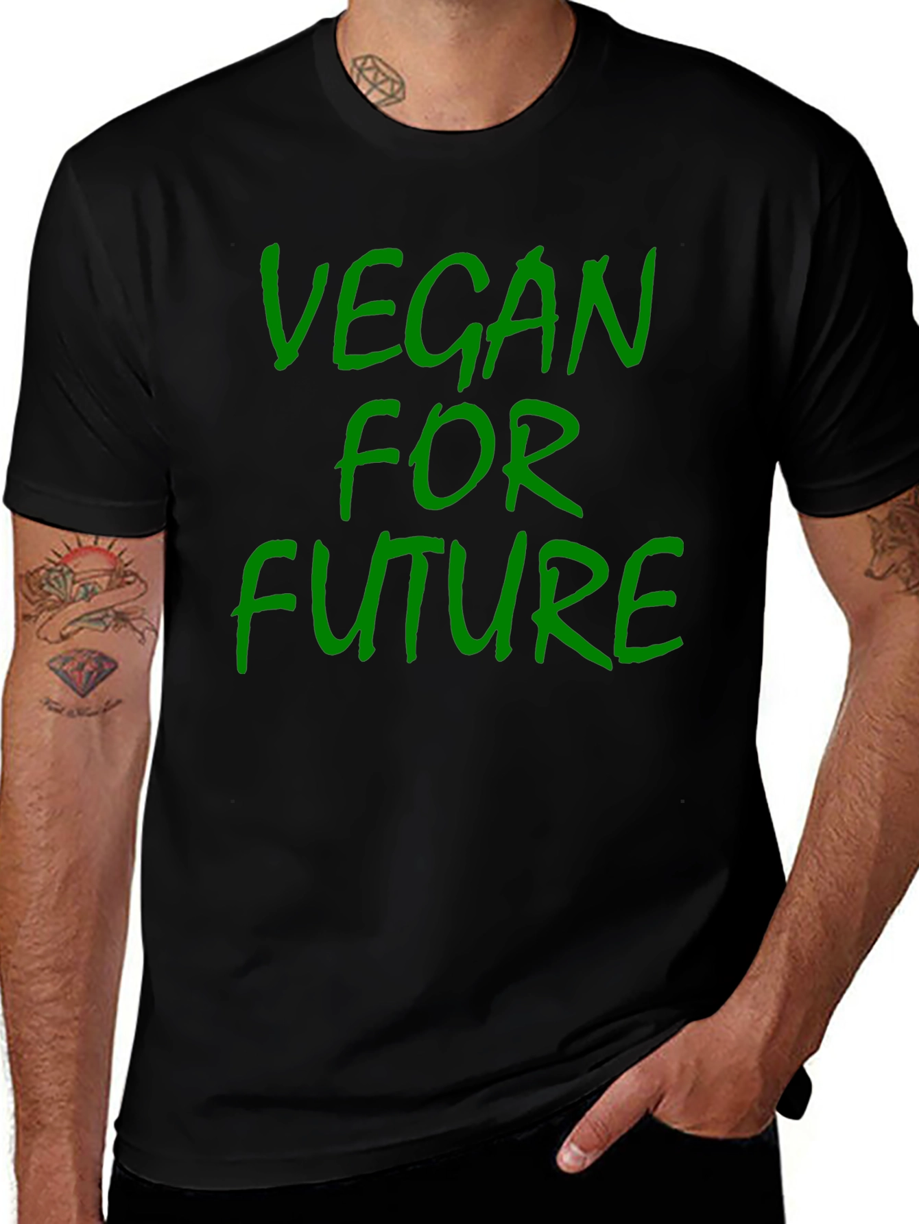 Variant 11 of Vegan For Future Black T-Shirt