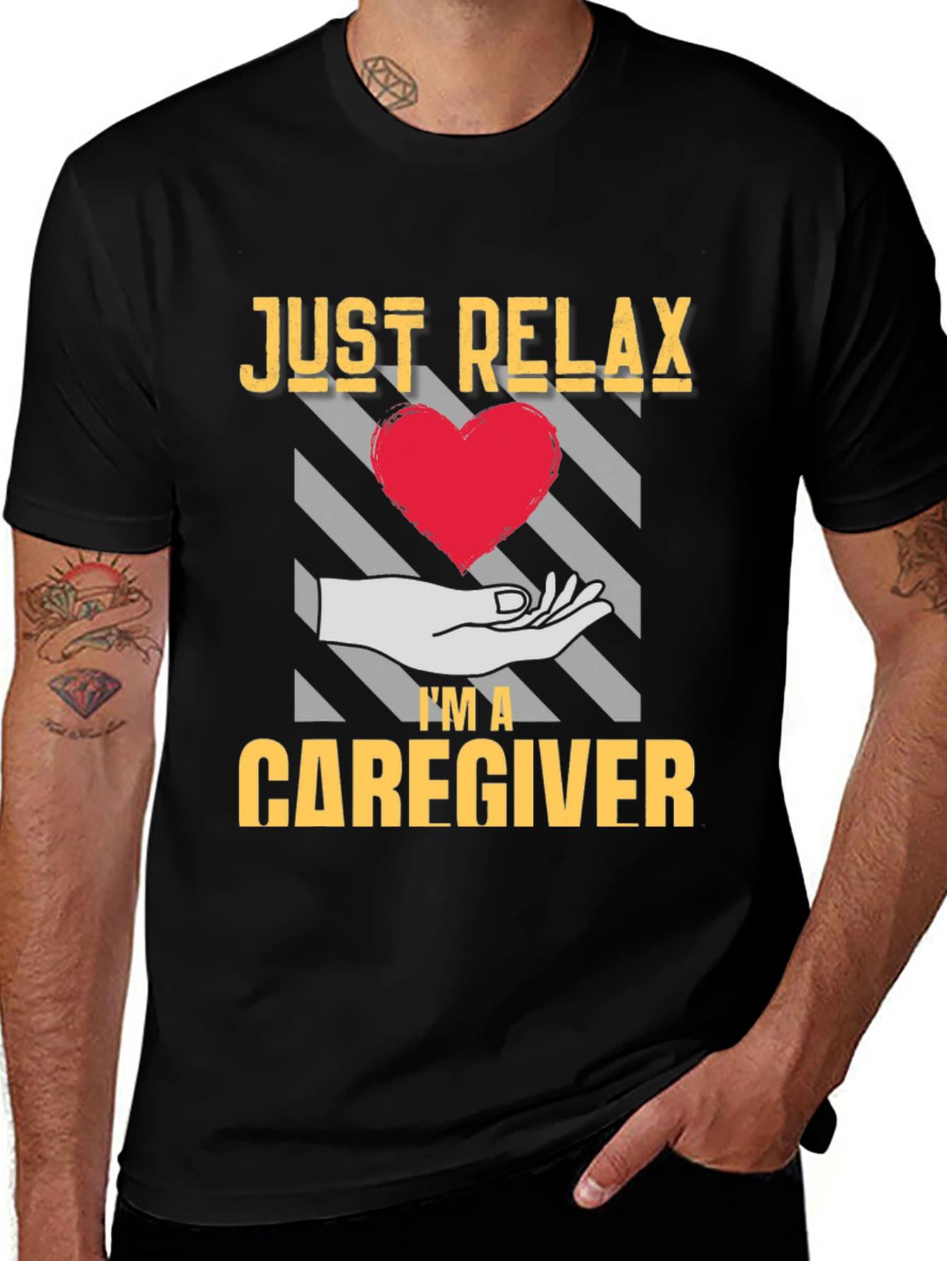 Variant 22 of Just Relax Caregiver T-Shirt with Heart