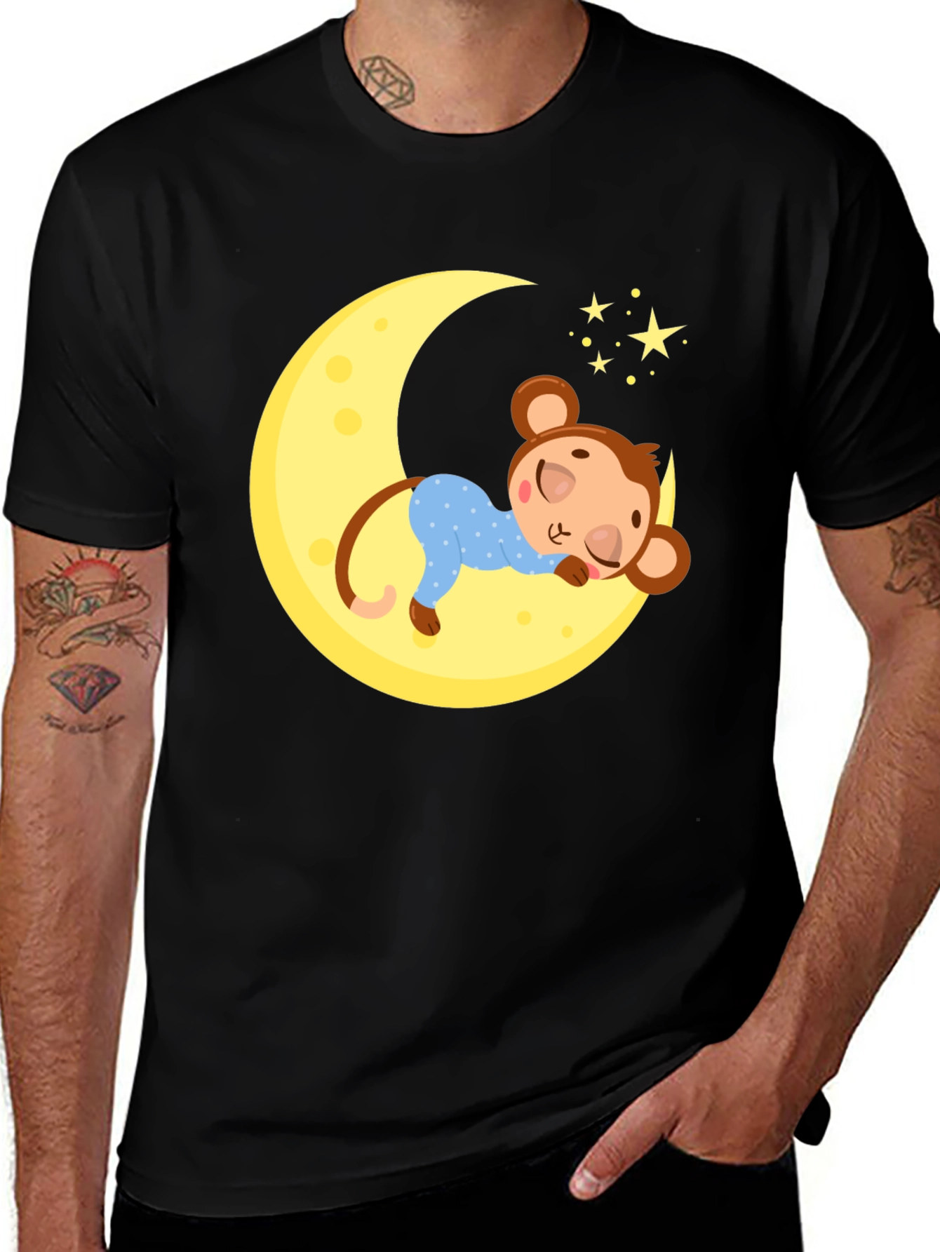 Variant 30 of Sleepy Monkey Moon Graphic Tee