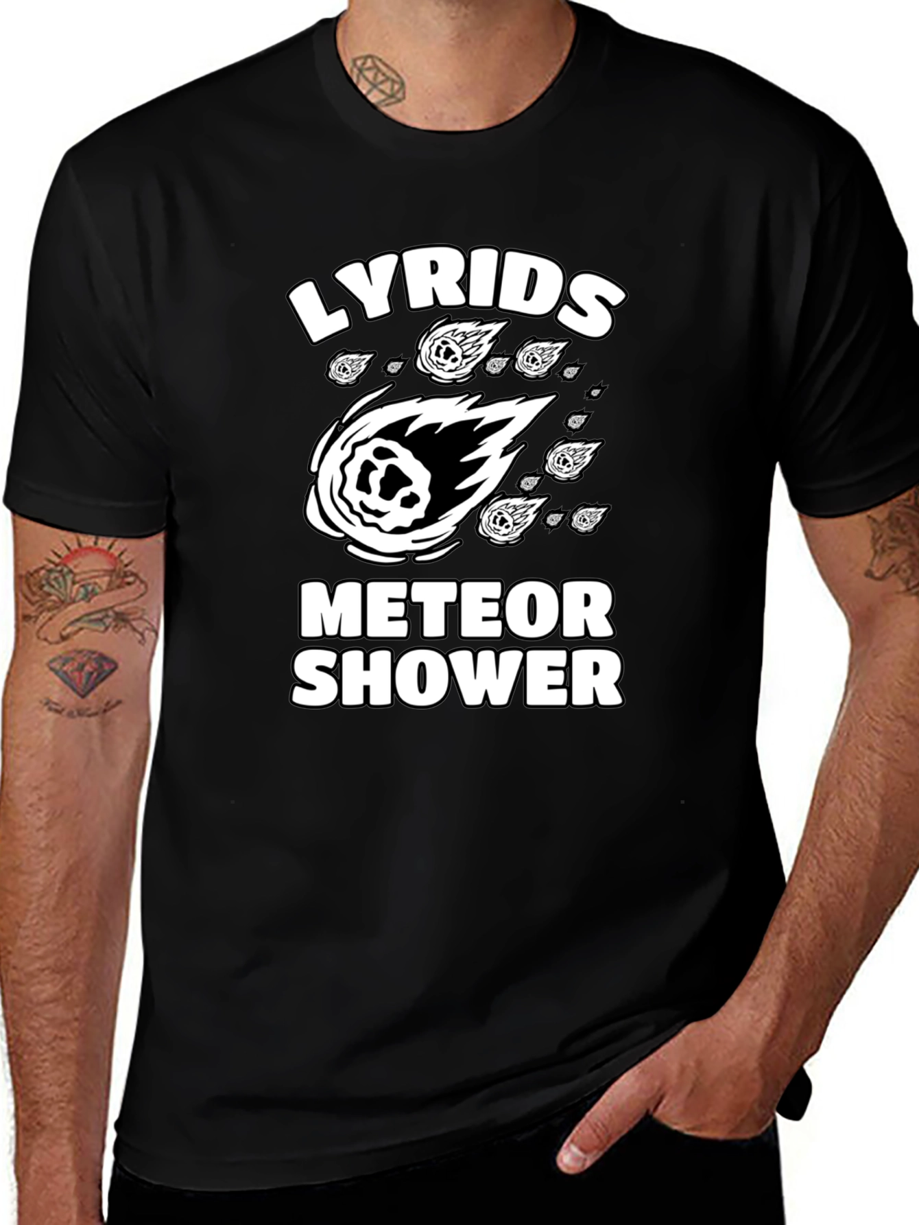Variant 14 of Lyrids Meteor Shower Graphic T-Shirt
