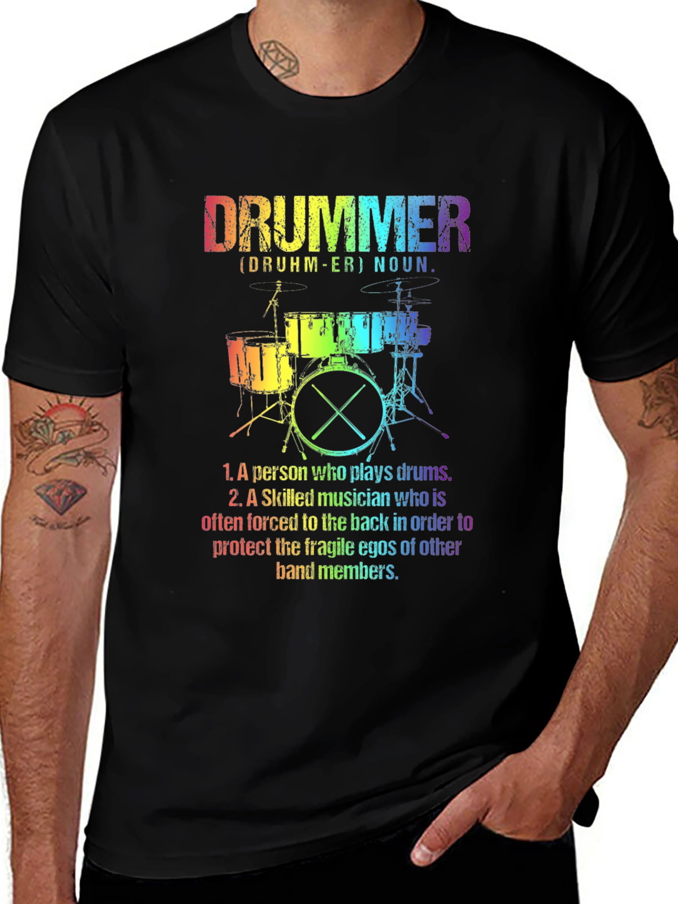 Variant 24 of Drummer Definition Rainbow T-Shirt