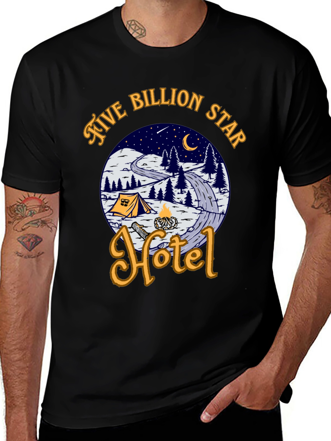 Variant 2 of Five Billion Star Hotel Graphic T-Shirt