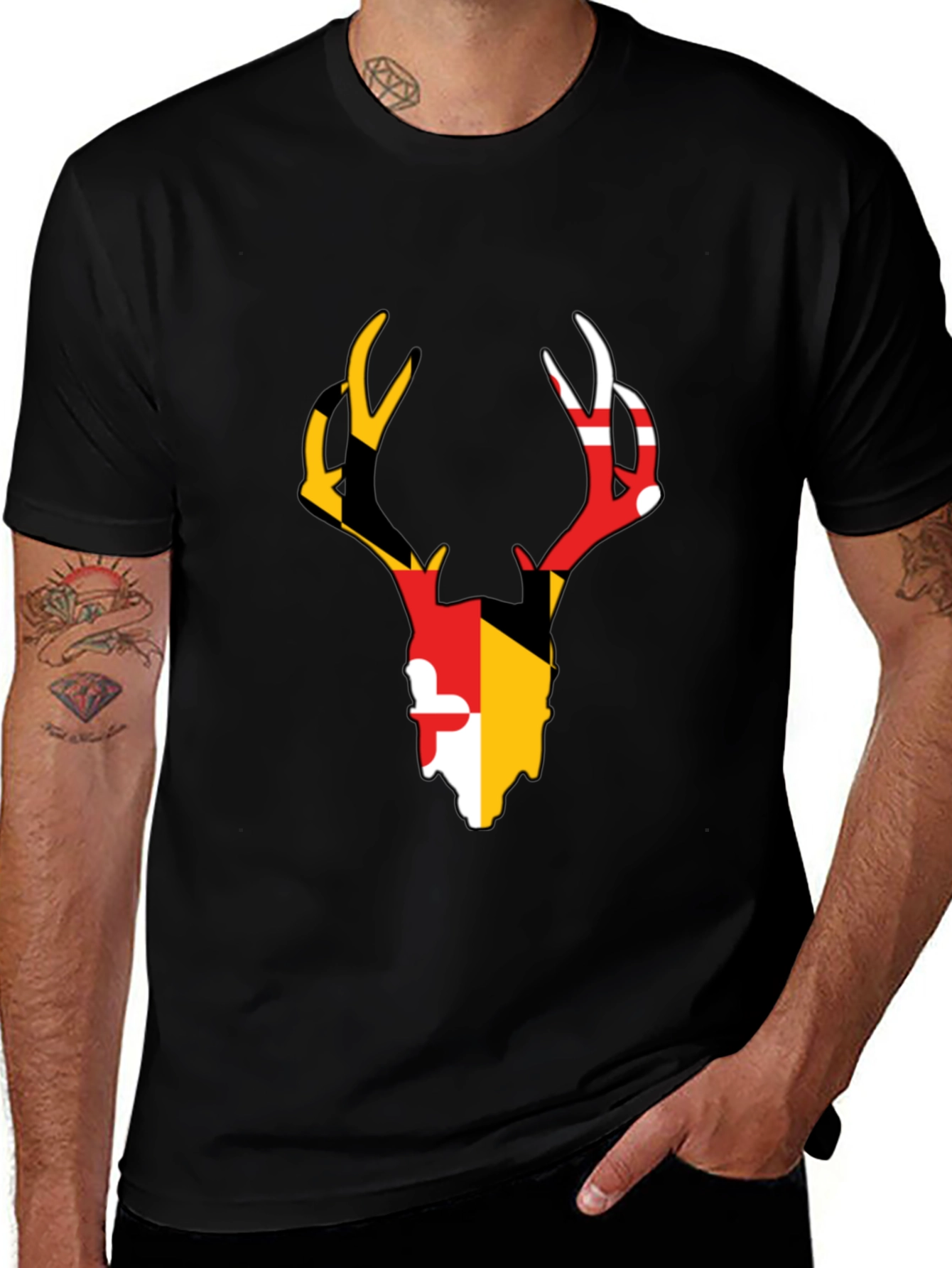 Maryland Deer Antler Graphic T-Shirt