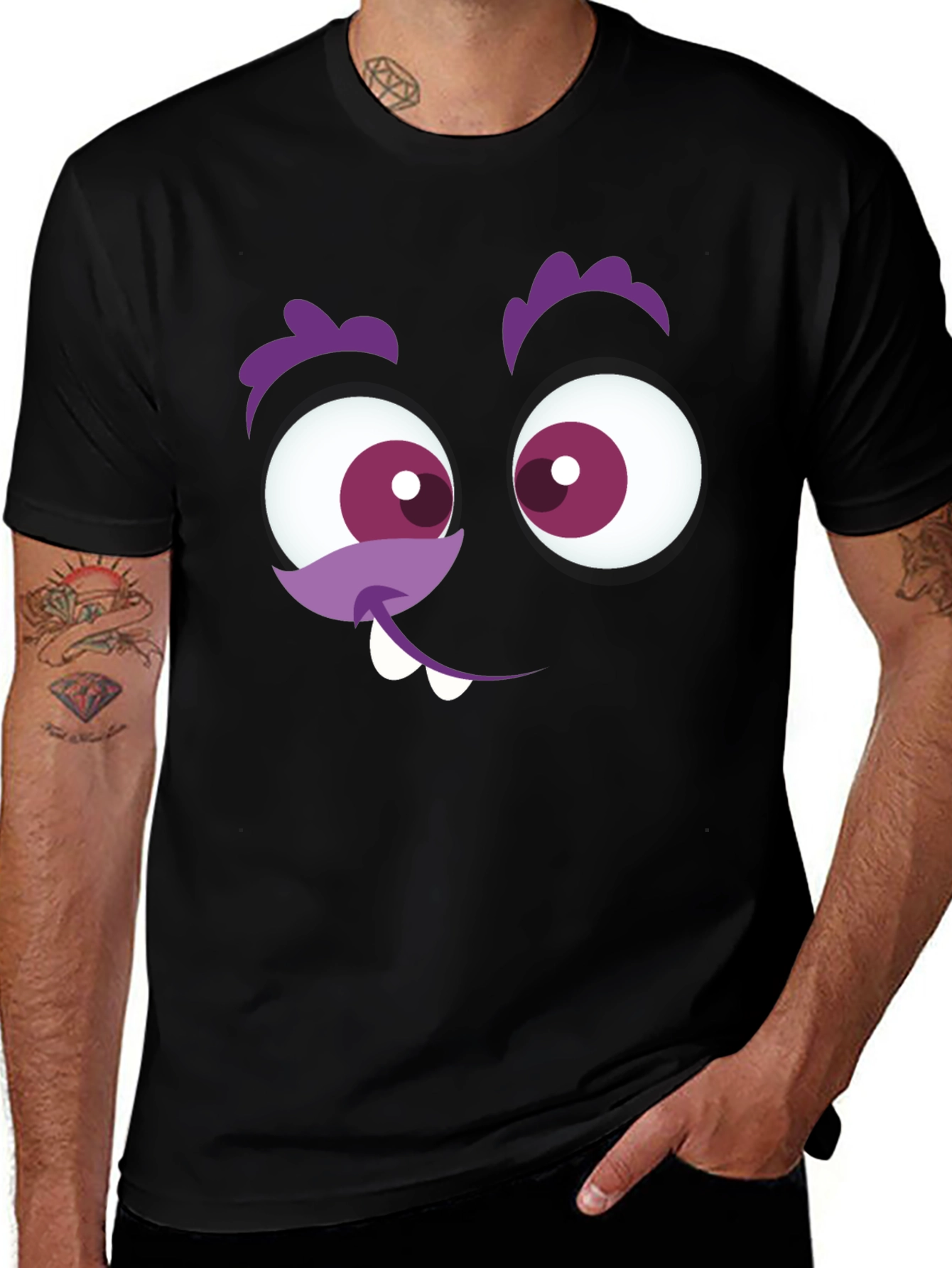 Variant 24 of Funny Monster Face Graphic T-Shirt