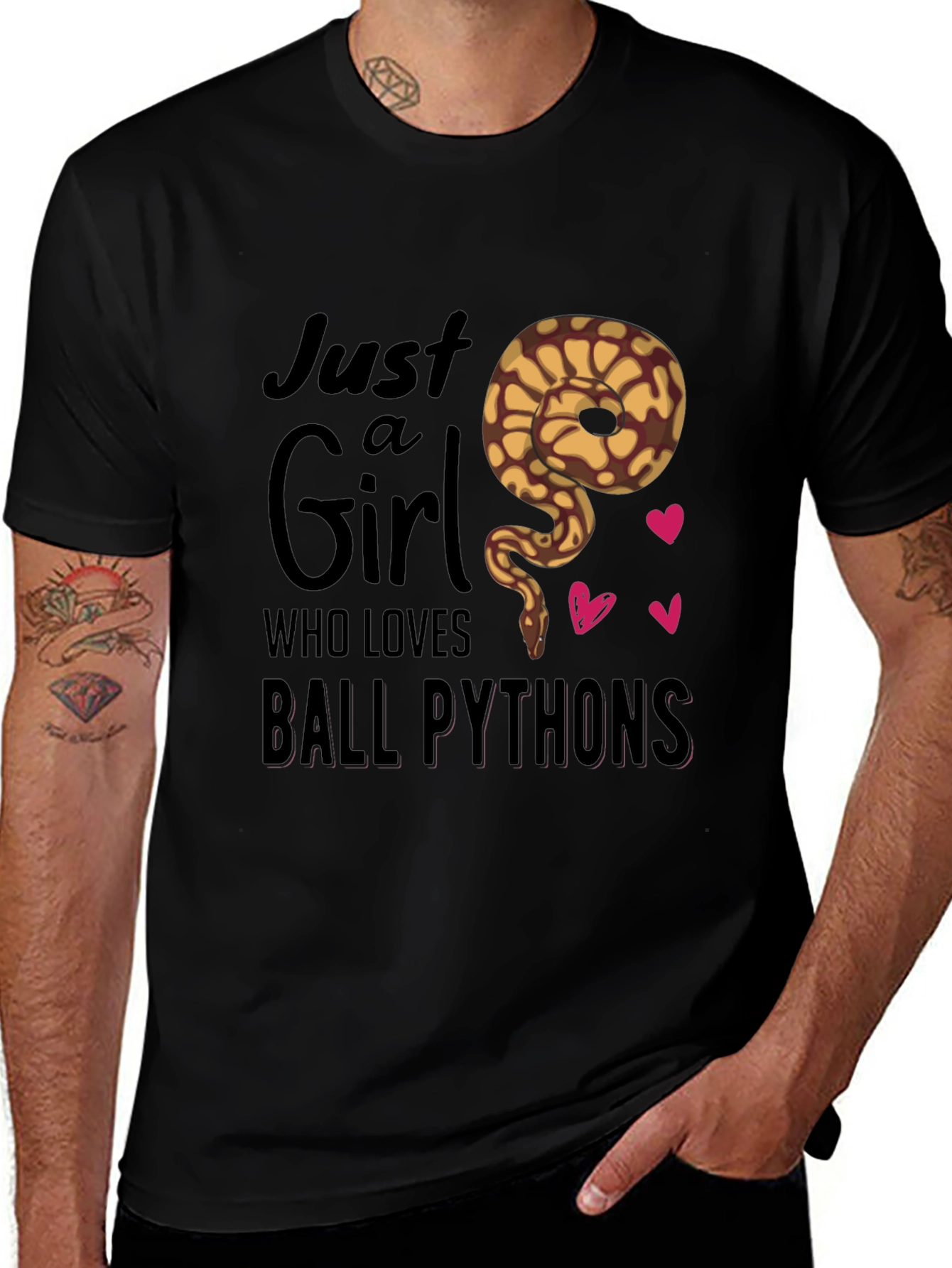 Variant 4 of Just a Girl Who Loves Ball Pythons T-Shirt