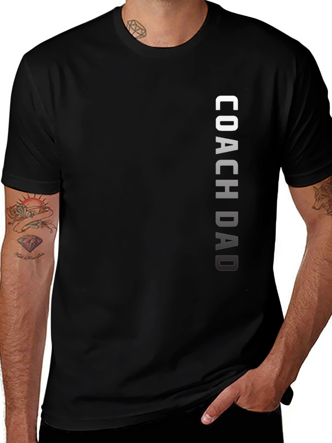 Coach Dad Black T-Shirt