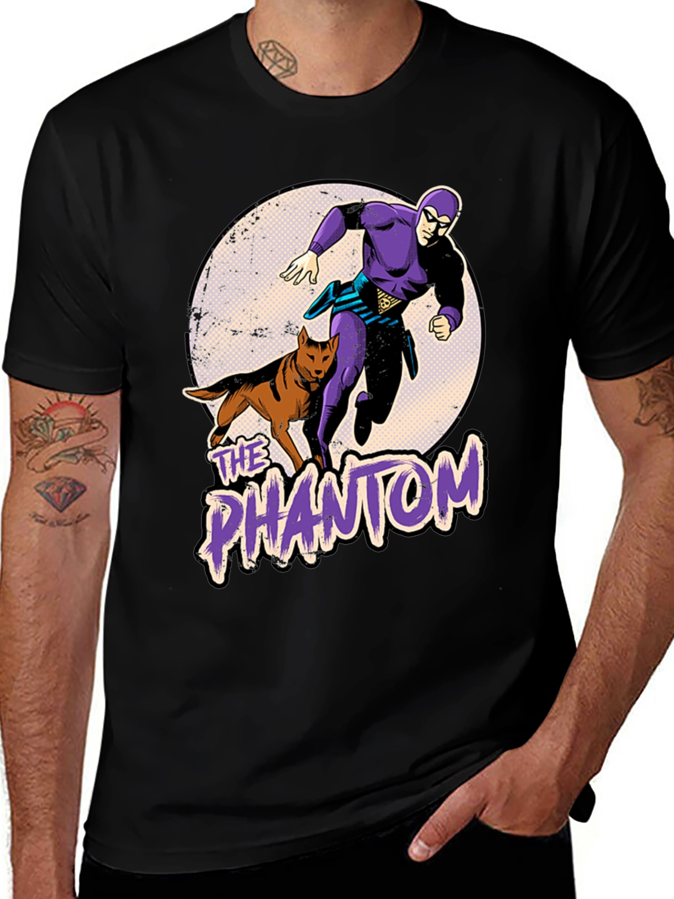 The Phantom Graphic T-Shirt: Retro Comic Style