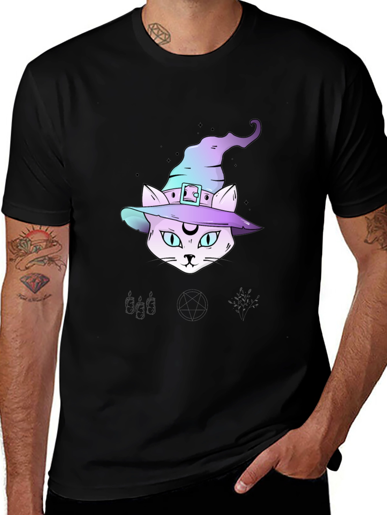 Variant 21 of Witchy Cat T-Shirt - Halloween Style