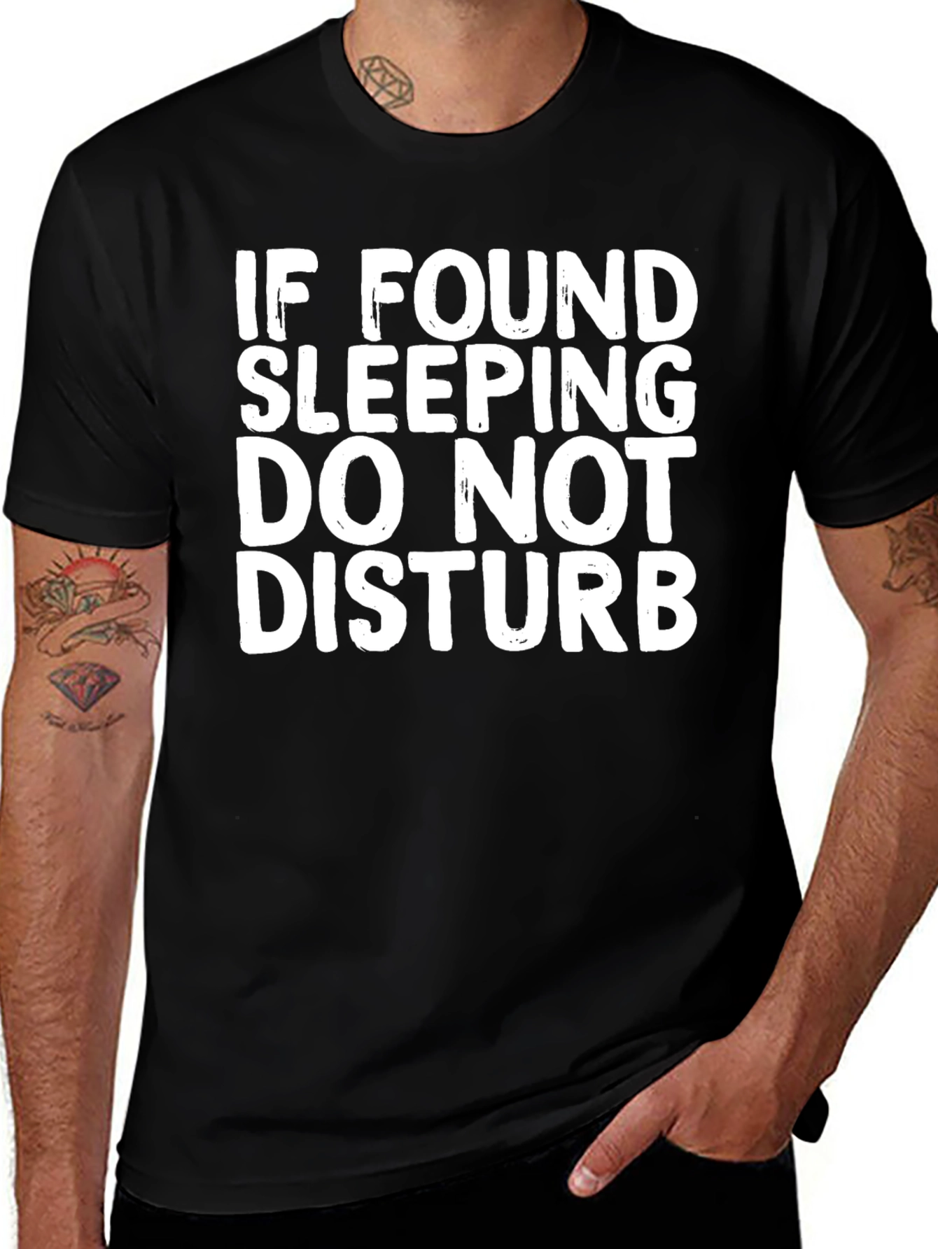 Variant 19 of Funny Sleeping Do Not Disturb Graphic Tee