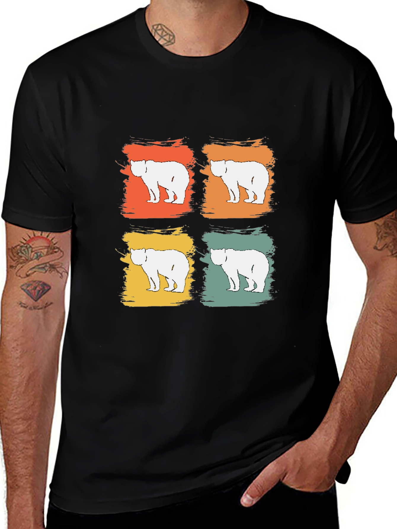 Variant 30 of Retro Bear Graphic Tee - Modern Vintage Style