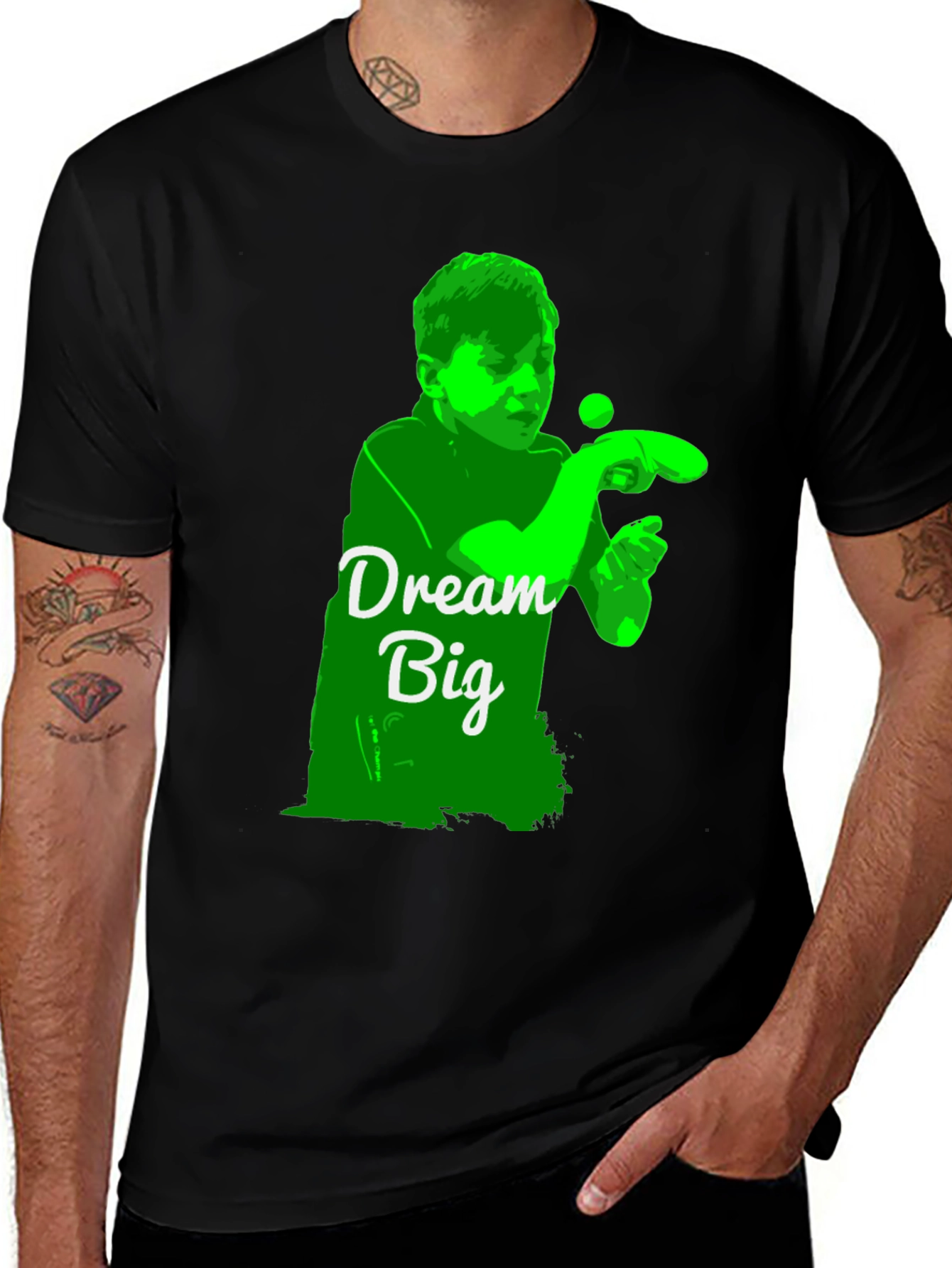 Variant 9 of Dream Big Black Graphic T-Shirt