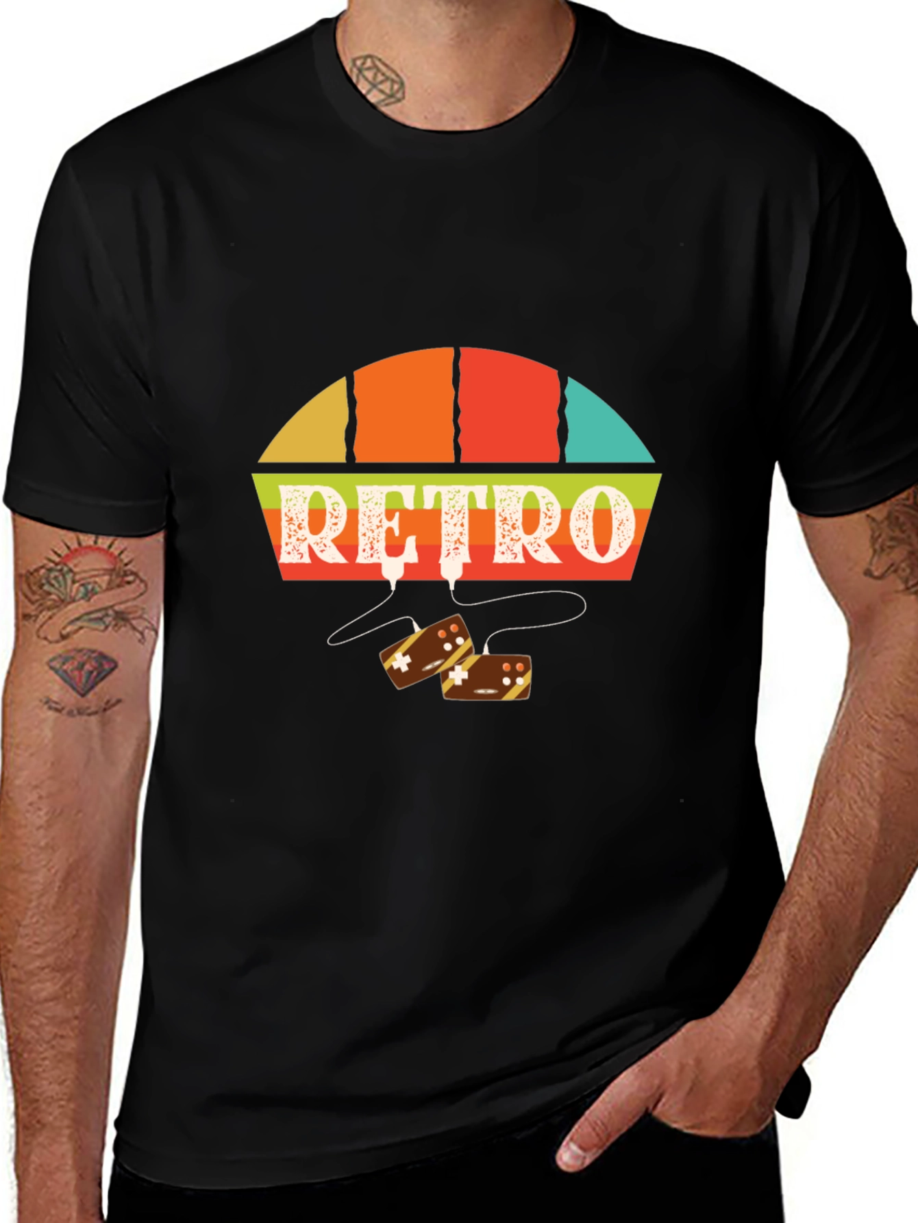 Variant 16 of Retro Game On Black Graphic Tee