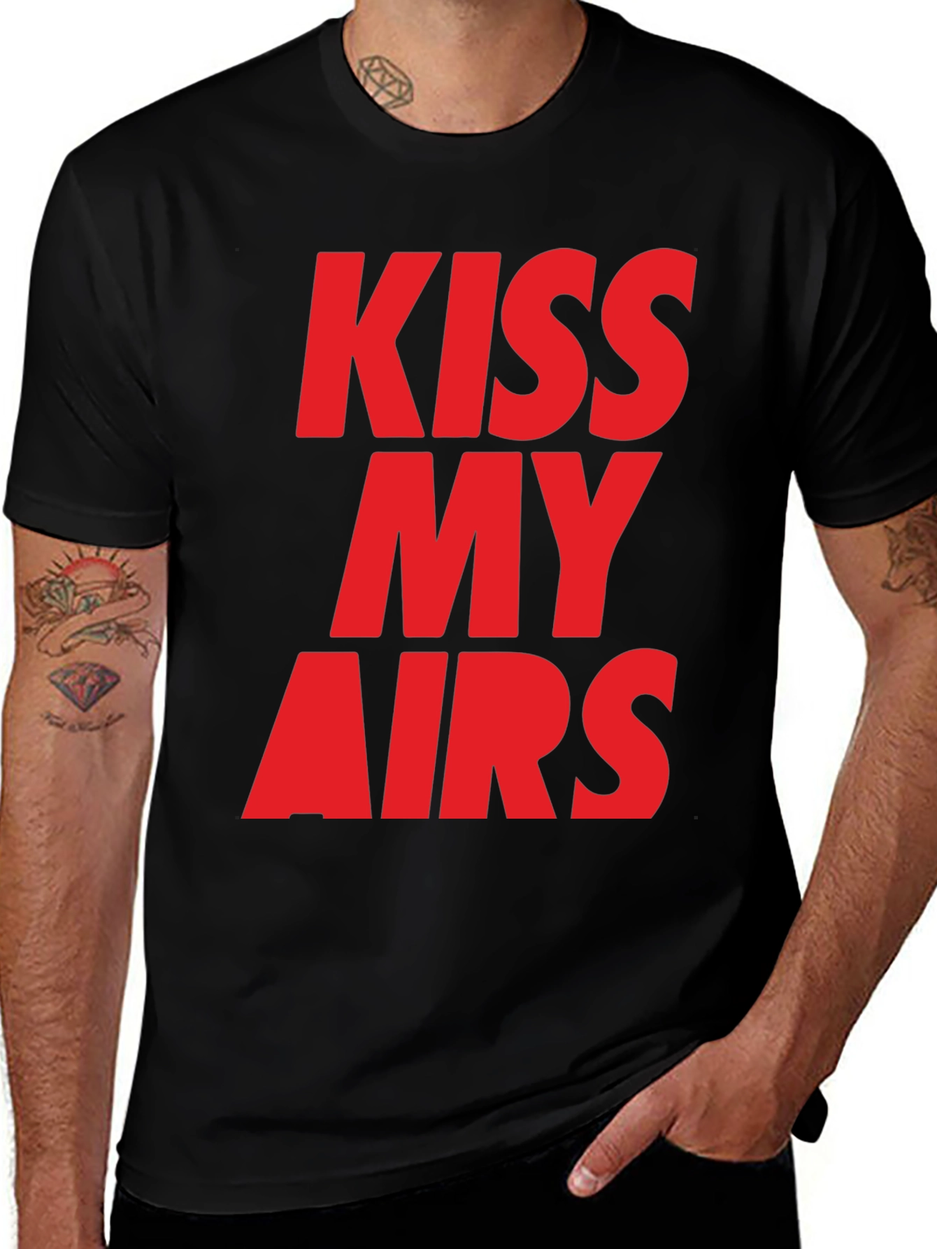 Variant 18 of Kiss My Airs Graphic Tee - Black