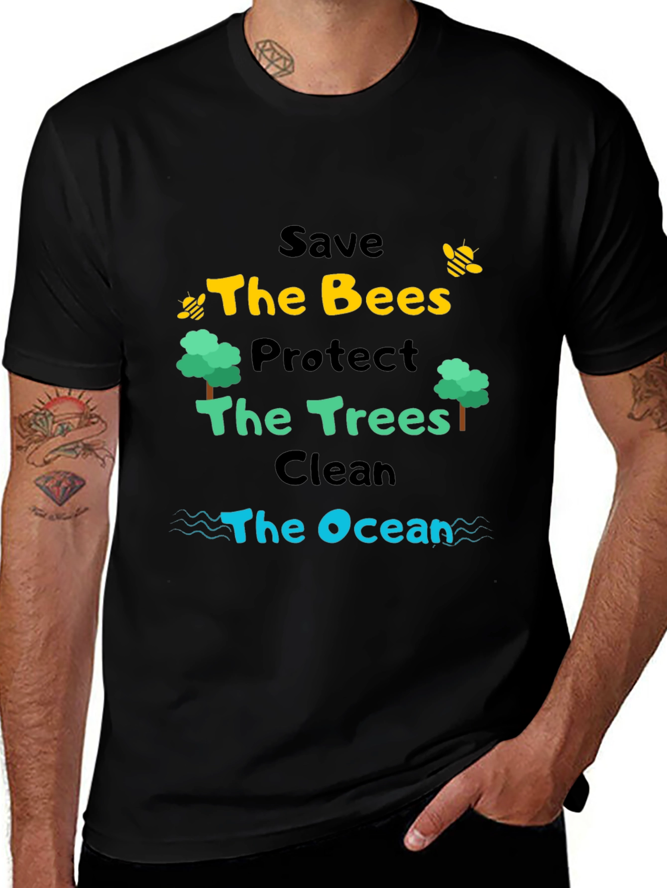Eco-Friendly Save the Bees Graphic Tee