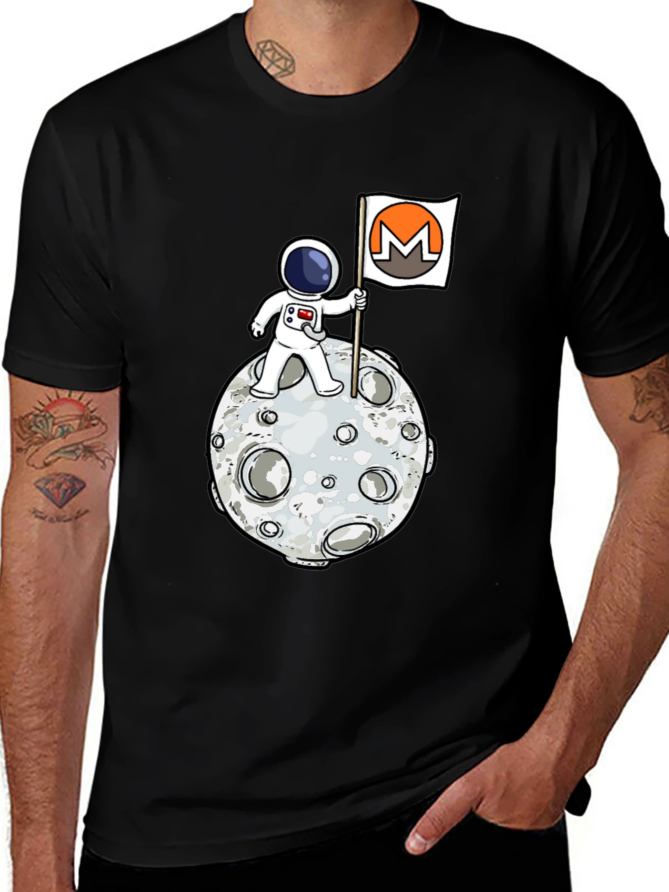 Variant 21 of Astronaut Moon Monero Crypto T-Shirt