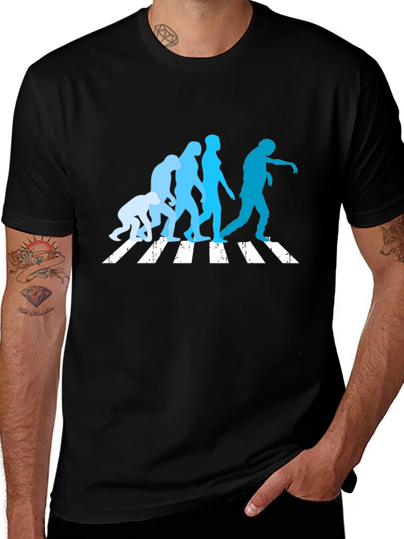 Variant 26 of Evolution Zombie Crossing Graphic T-Shirt