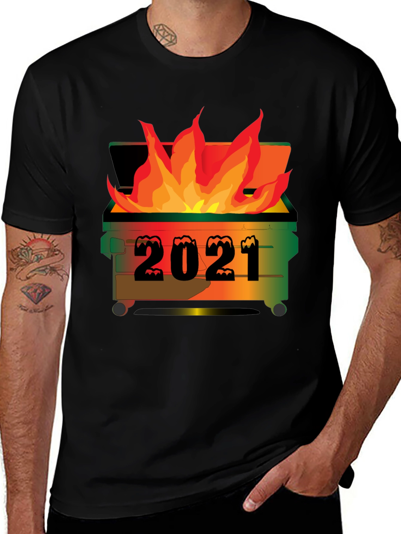 Variant 27 of 2021 Dumpster Fire Graphic T-Shirt