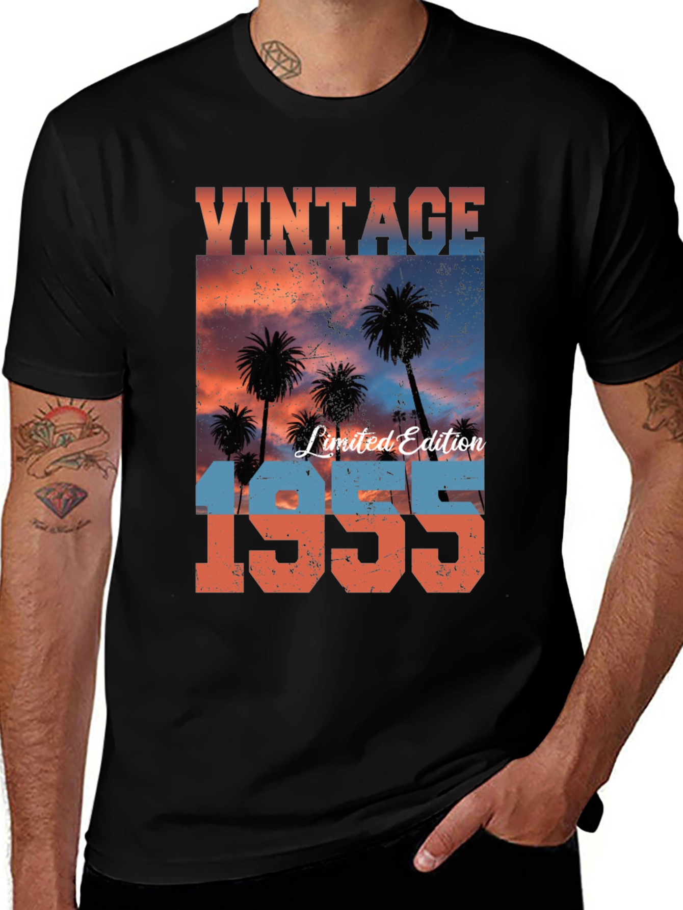 Black Vintage 1955 Limited Edition T-Shirt main image