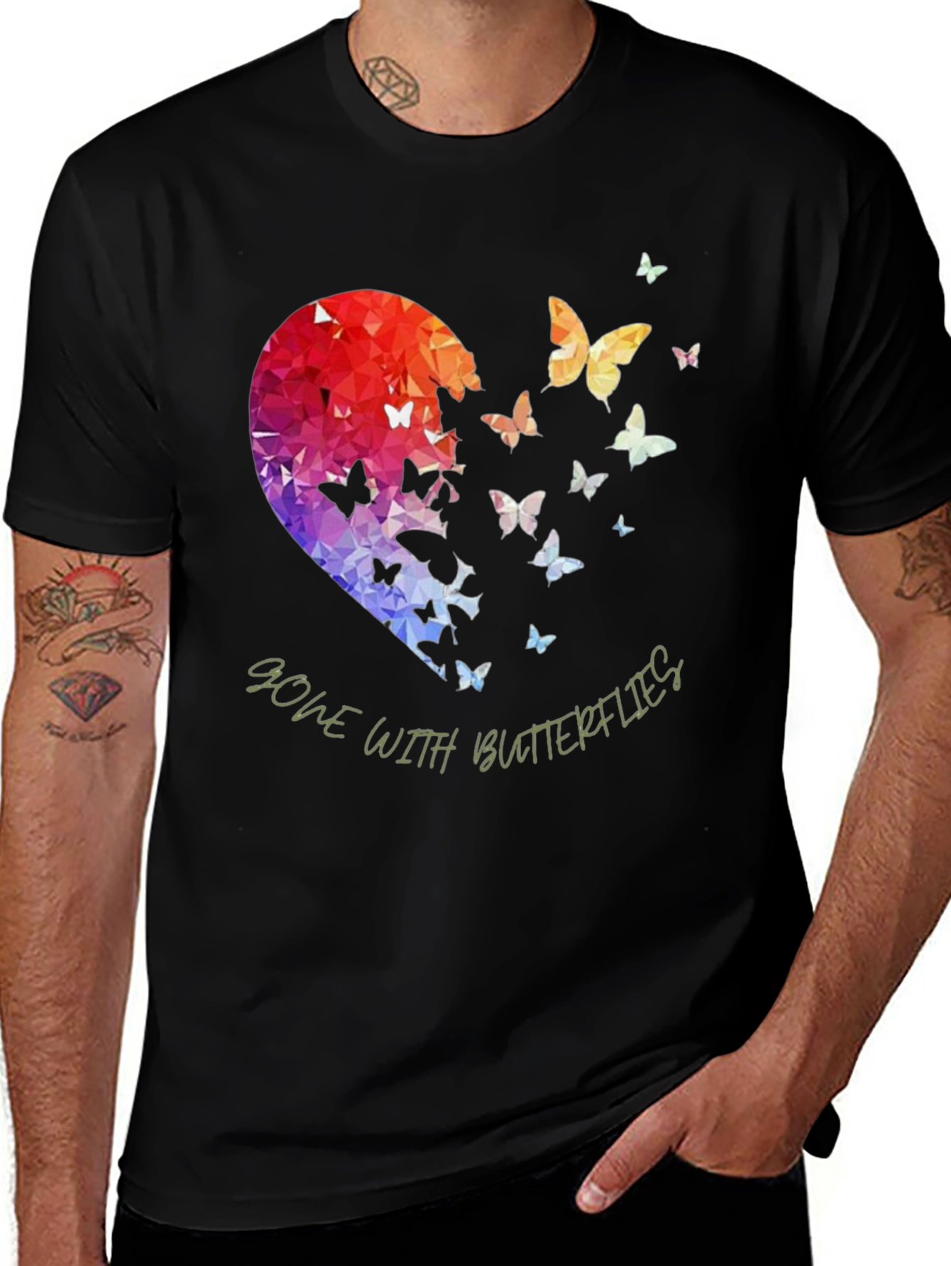 Variant 10 of Gone With Butterflies Graphic T-Shirt