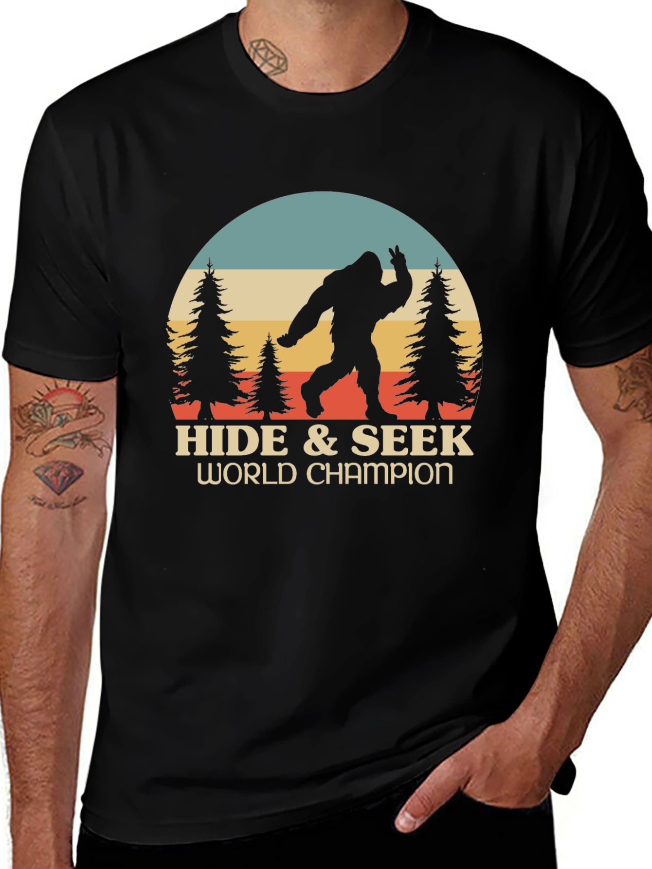 Variant 19 of Hide & Seek World Champion Bigfoot T-Shirt
