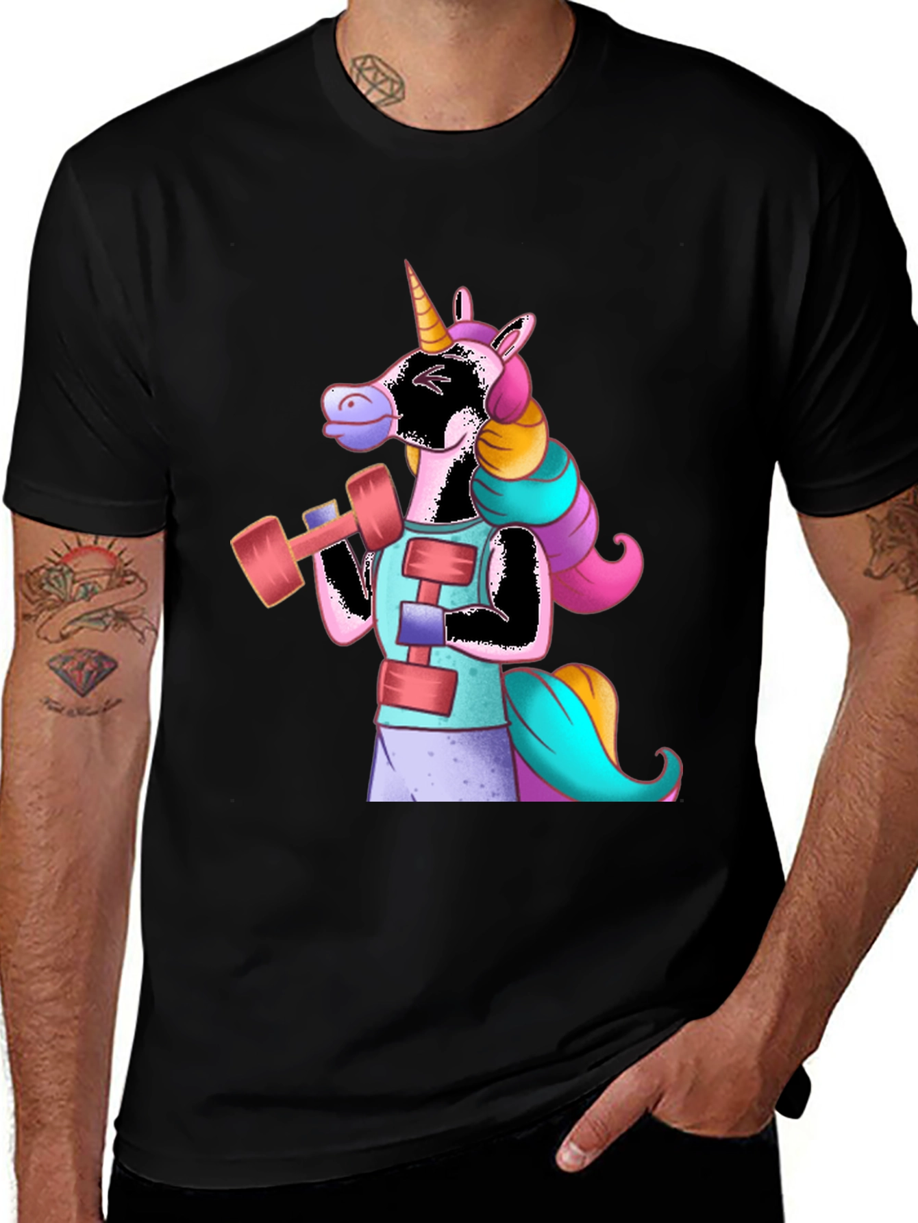 Variant 26 of Unicorn Gym T-Shirt - Funny Workout Tee