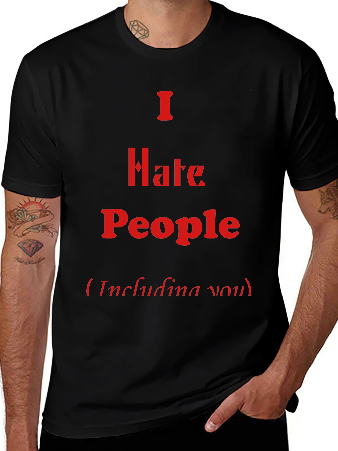 Variant 28 of I Hate People T-Shirt Funny Sarcastic Graphic Tee