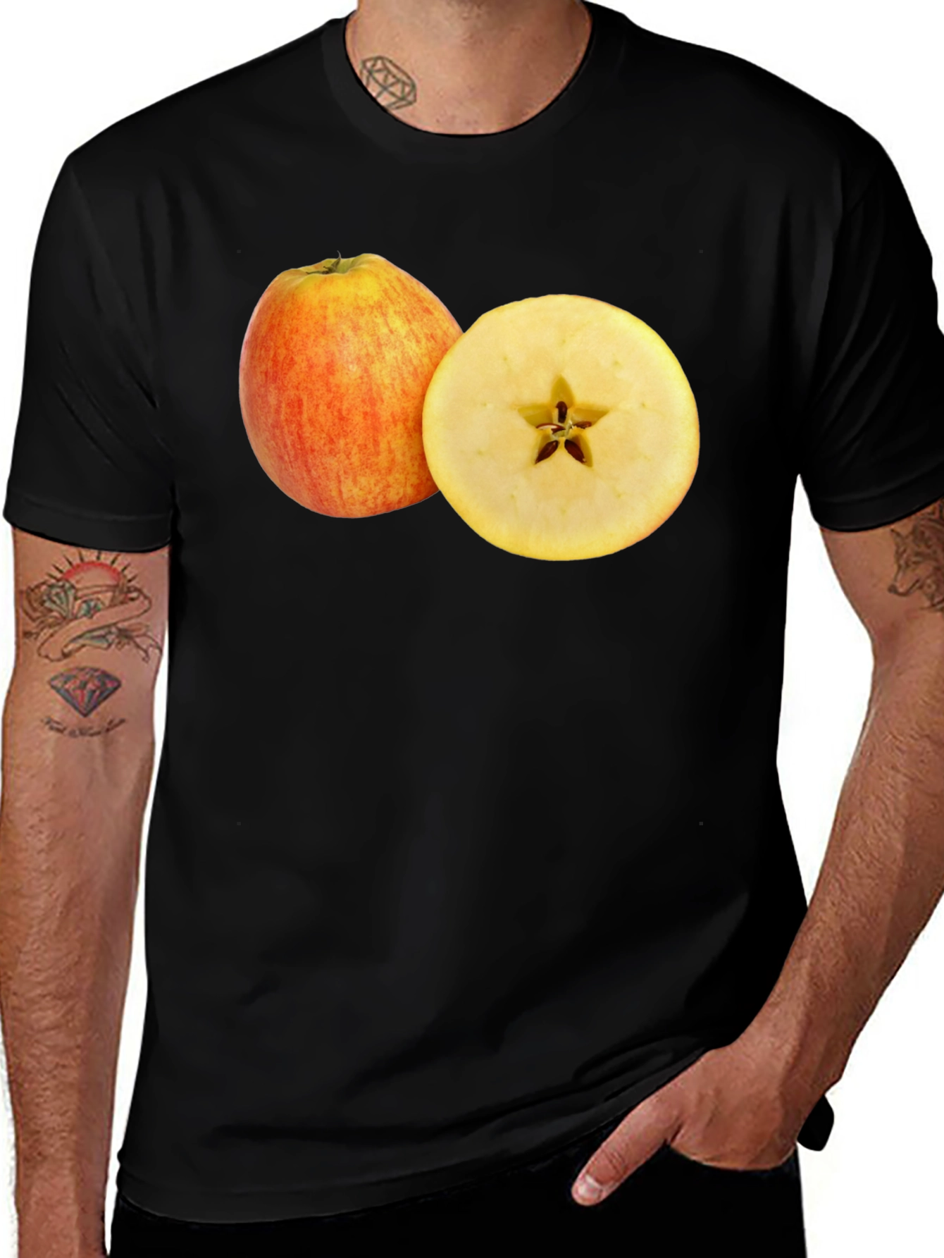 Apple Slice Graphic Tee - Unisex Crew Neck
