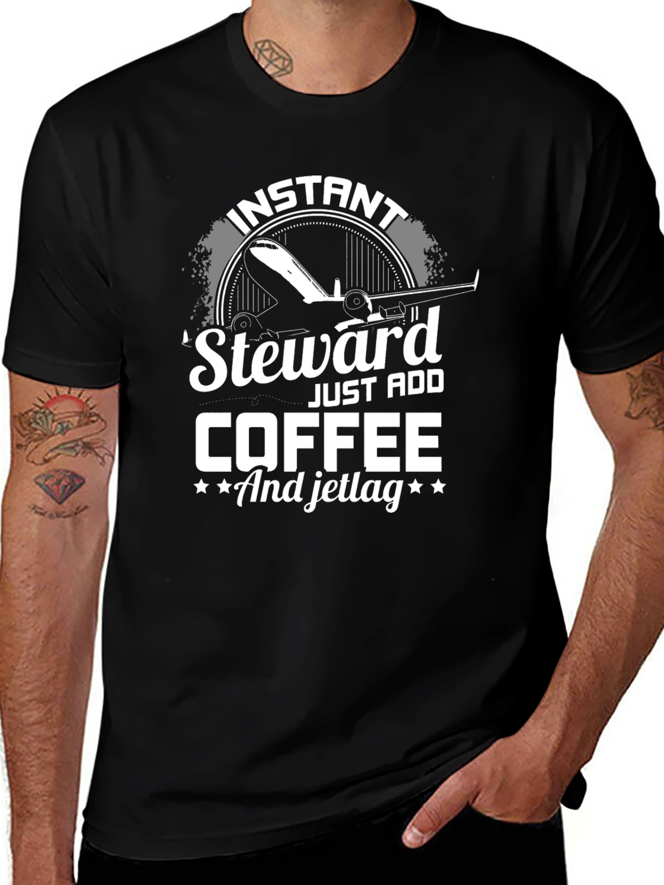Instant Steward Add Coffee Jetlag T-Shirt