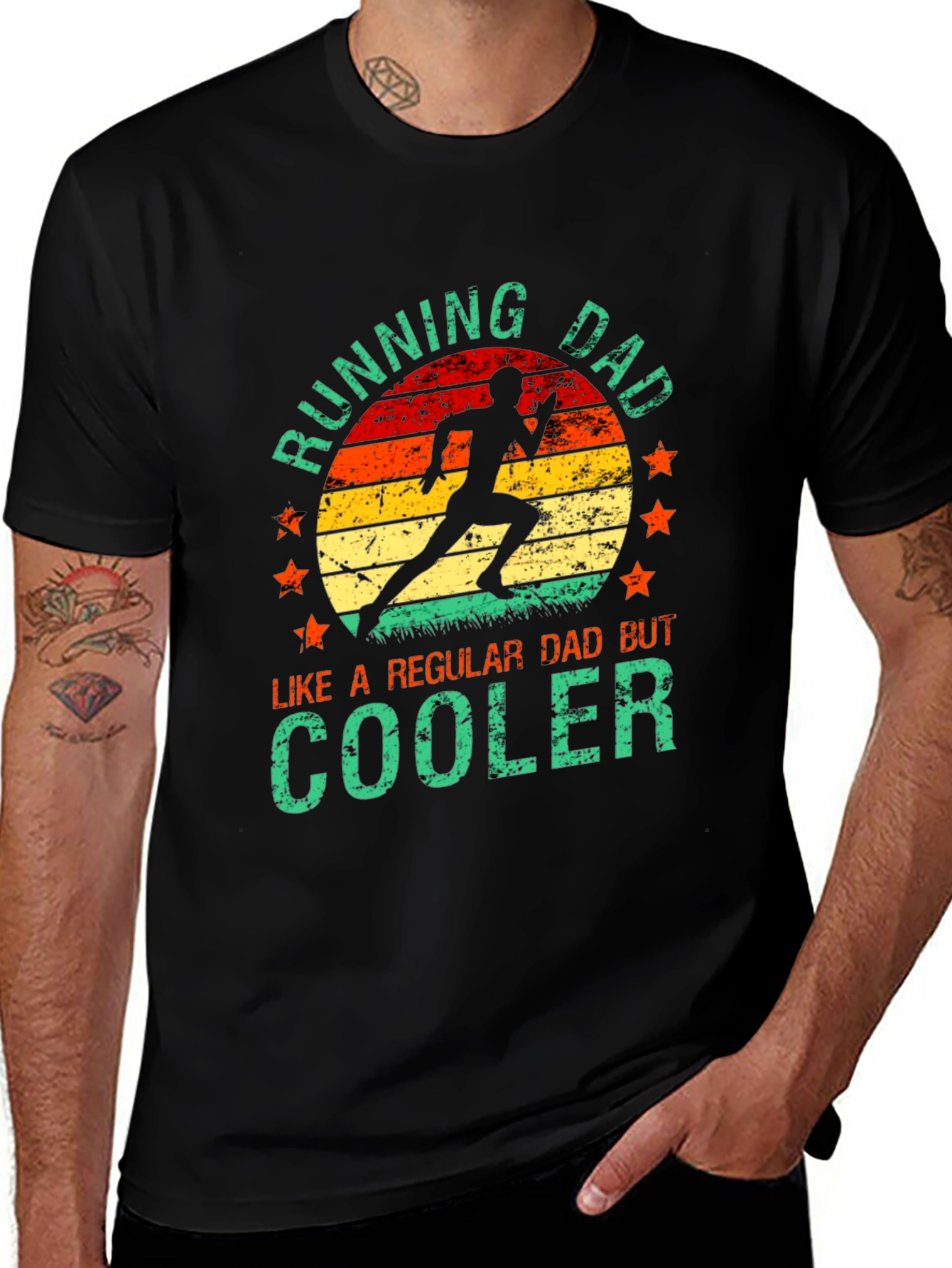 Variant 12 of Running Dad Tee: Cooler Than Regular!