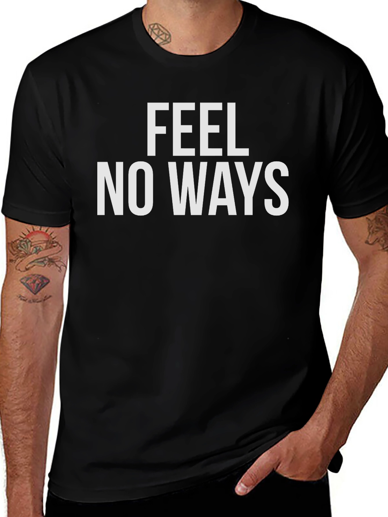 Variant 9 of Feel No Ways Graphic Tee - Black