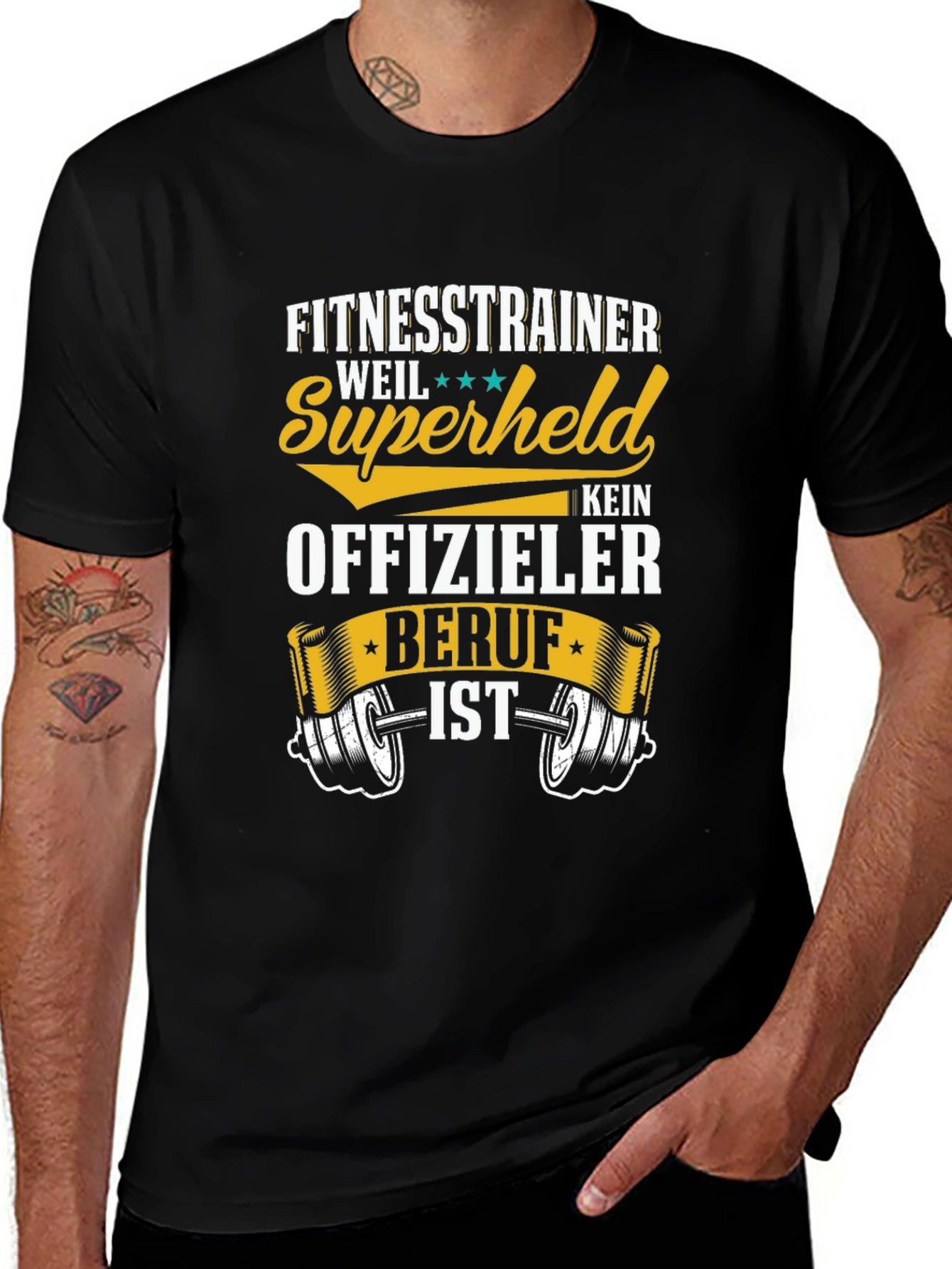 Variant 28 of Fitness Trainer Superheld T-Shirt