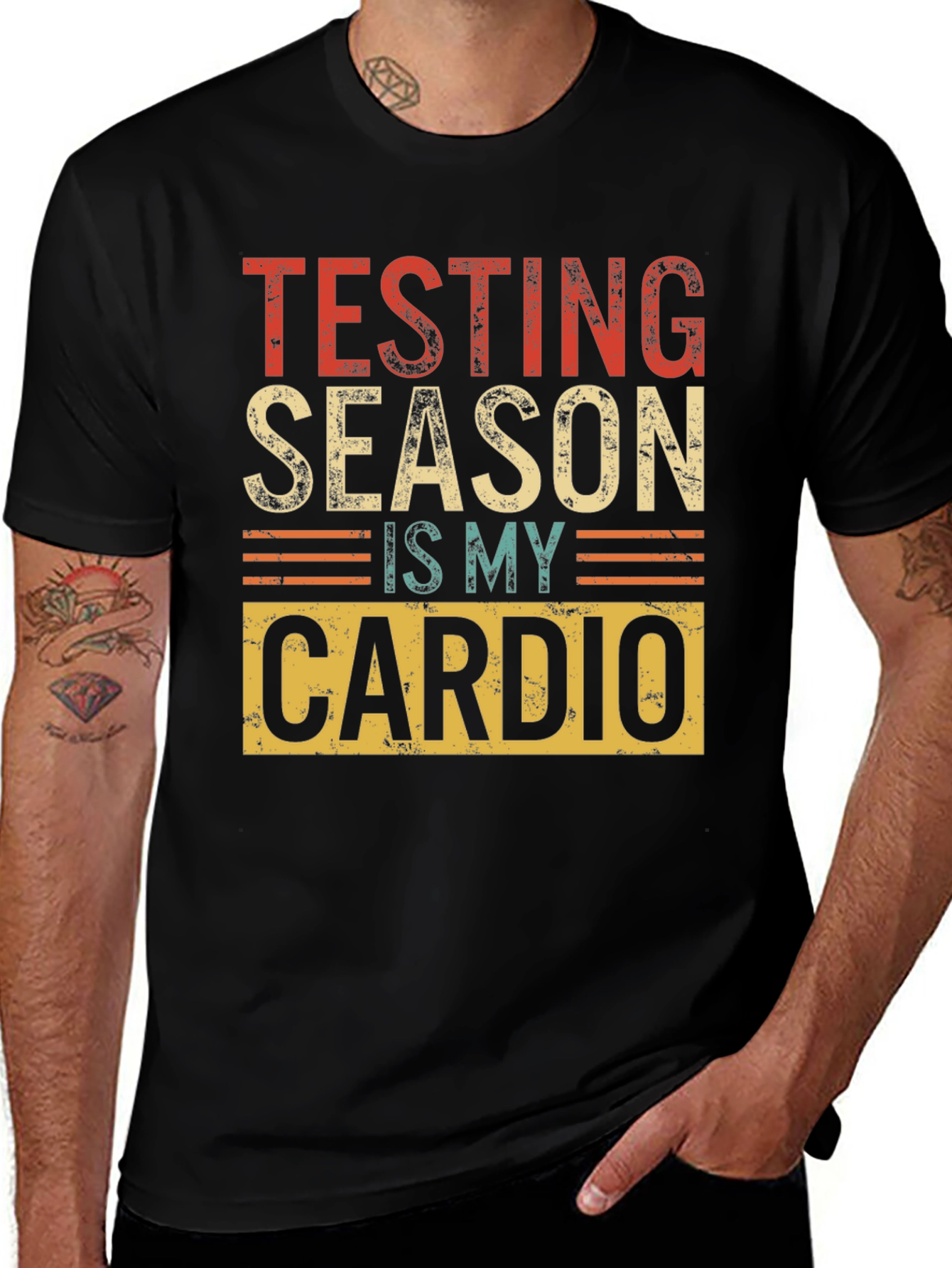 Variant 6 of Testing Season Is My Cardio Graphic Tee