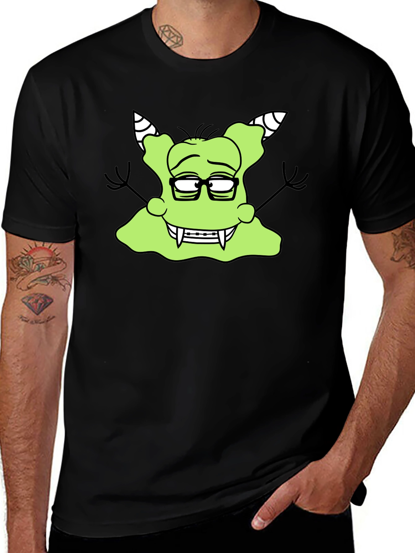 Variant 6 of Nerdy Green Monster Graphic T-Shirt