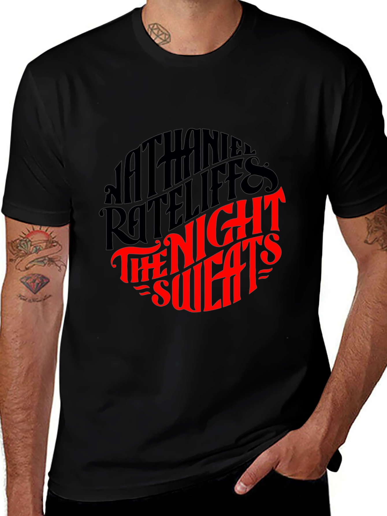 Nathaniel Rateliff & The Night Sweats Black T-Shirt