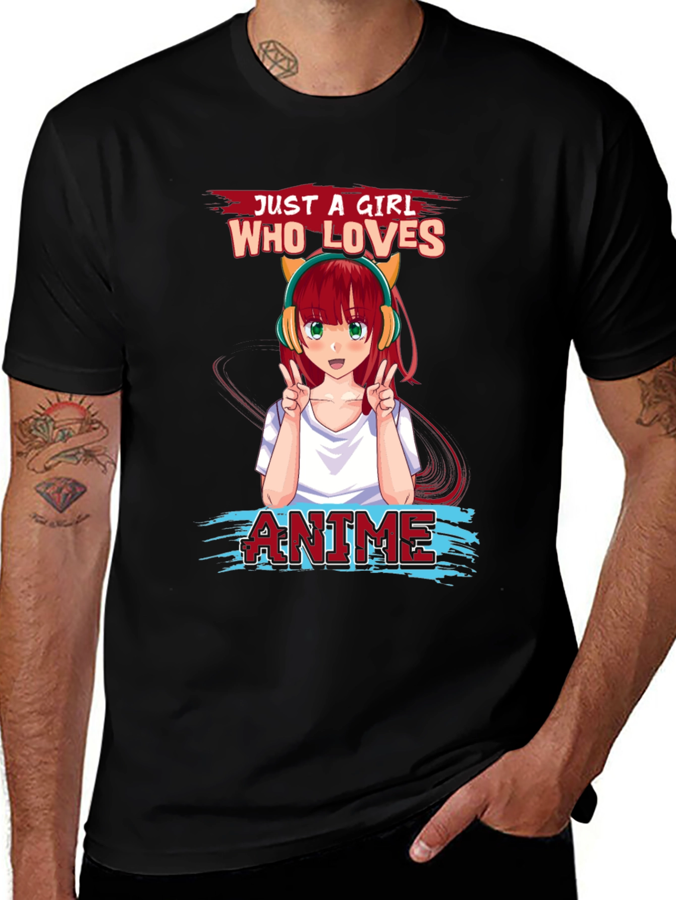 Variant 13 of Anime Girl T-Shirt - Just a Girl Who Loves Anime