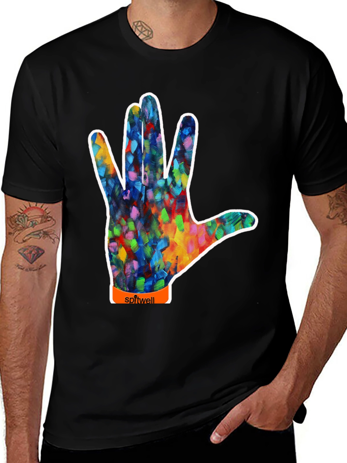 Variant 20 of Colorful Vulcan Salute T-Shirt - Live Long and Prosper